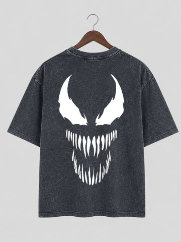 Venom Phantom Oversized Acid Wash T-Shirt