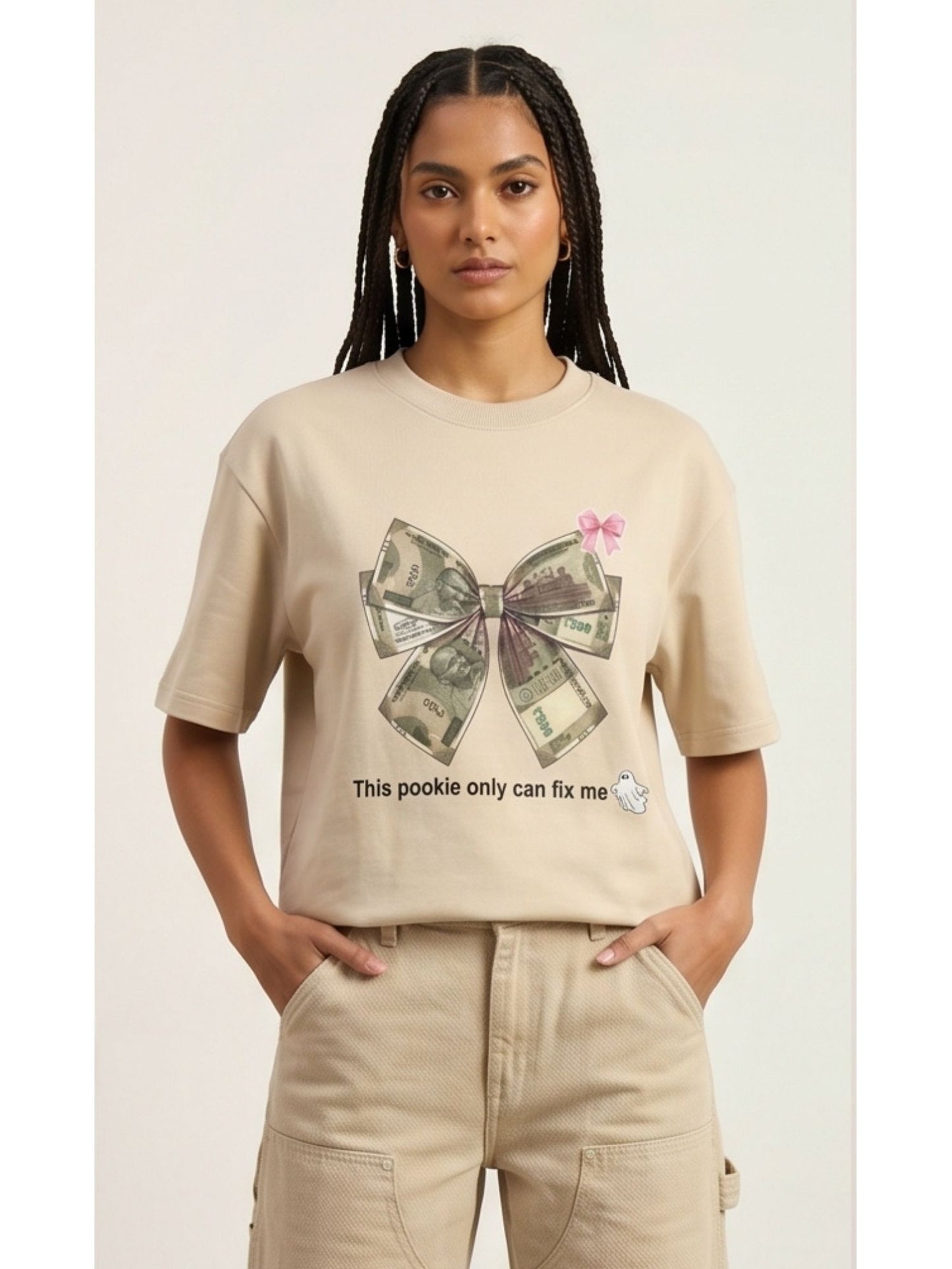 The "Money Bow" Oversized Heavyweight Tee