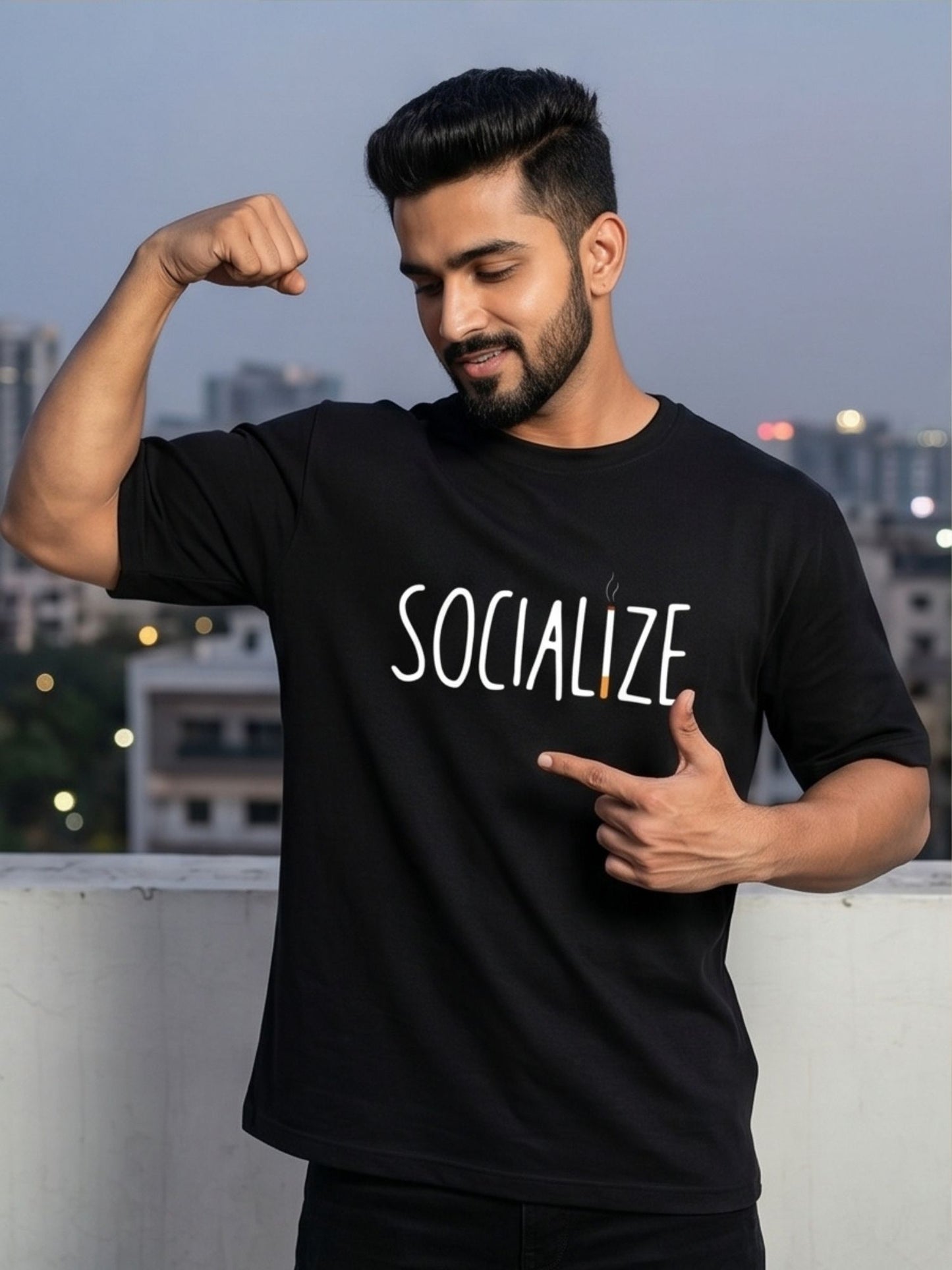 The "Socialize" Oversized Heavyweight Tee