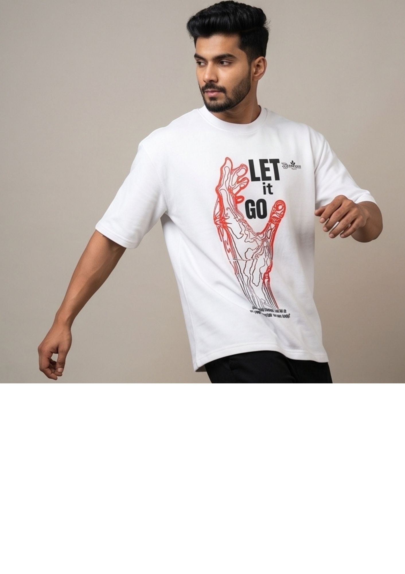 Dunbond label black Oversize T-Shirt //Let  me GO
