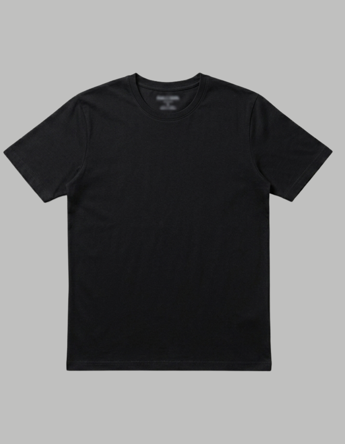 Black and White Regular plain T-Shirt