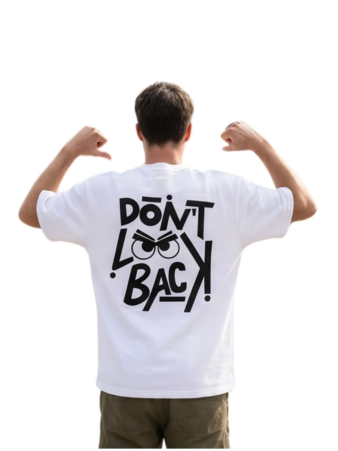 Oversize Colour printed T-Shirt // Dont Look Back