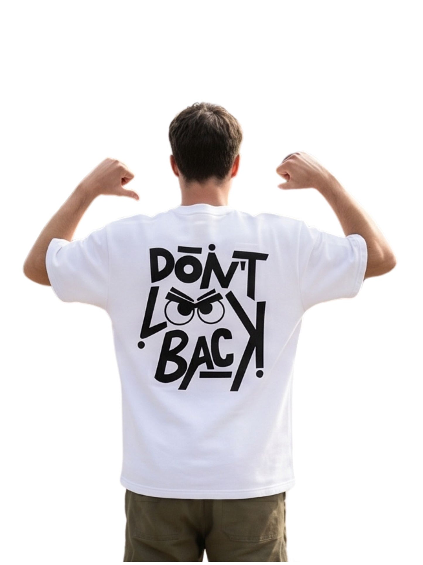 Dunbond label Oversize Colour printed T-Shirt // Dont Look Back