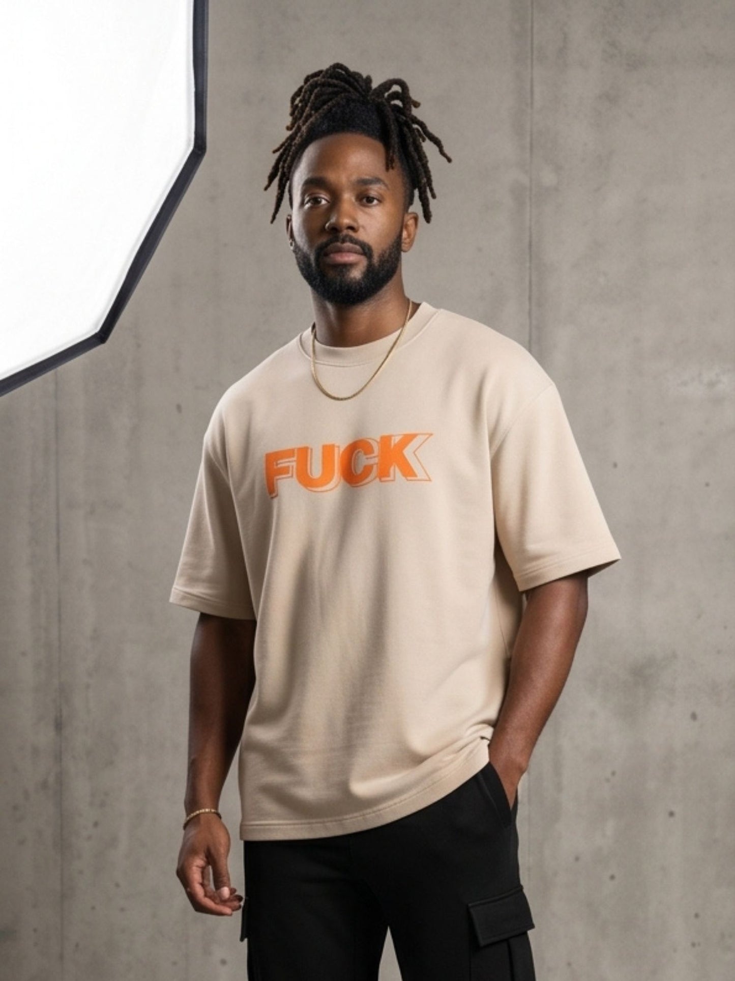 Dunbond label  Oversize T-Shirt // FUCK