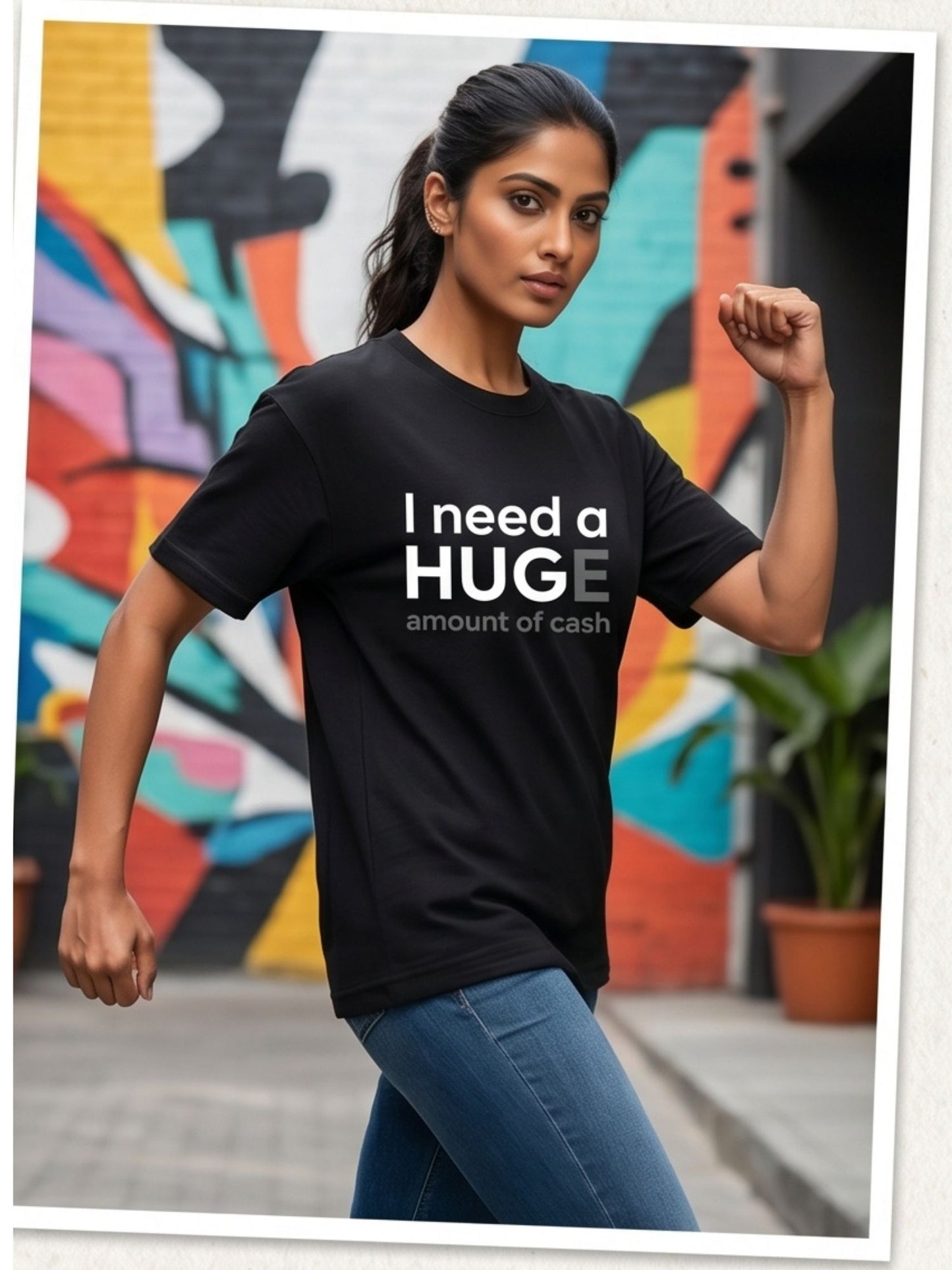 The "Huge Cash" Oversized Heavyweight Tee