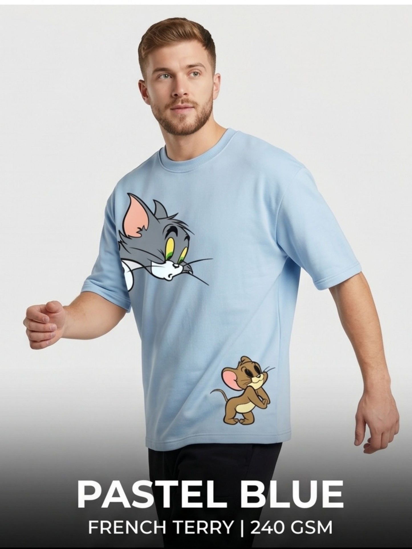 The "Tom & Jerry Peek-a-Boo" Oversized Heavyweight Tee