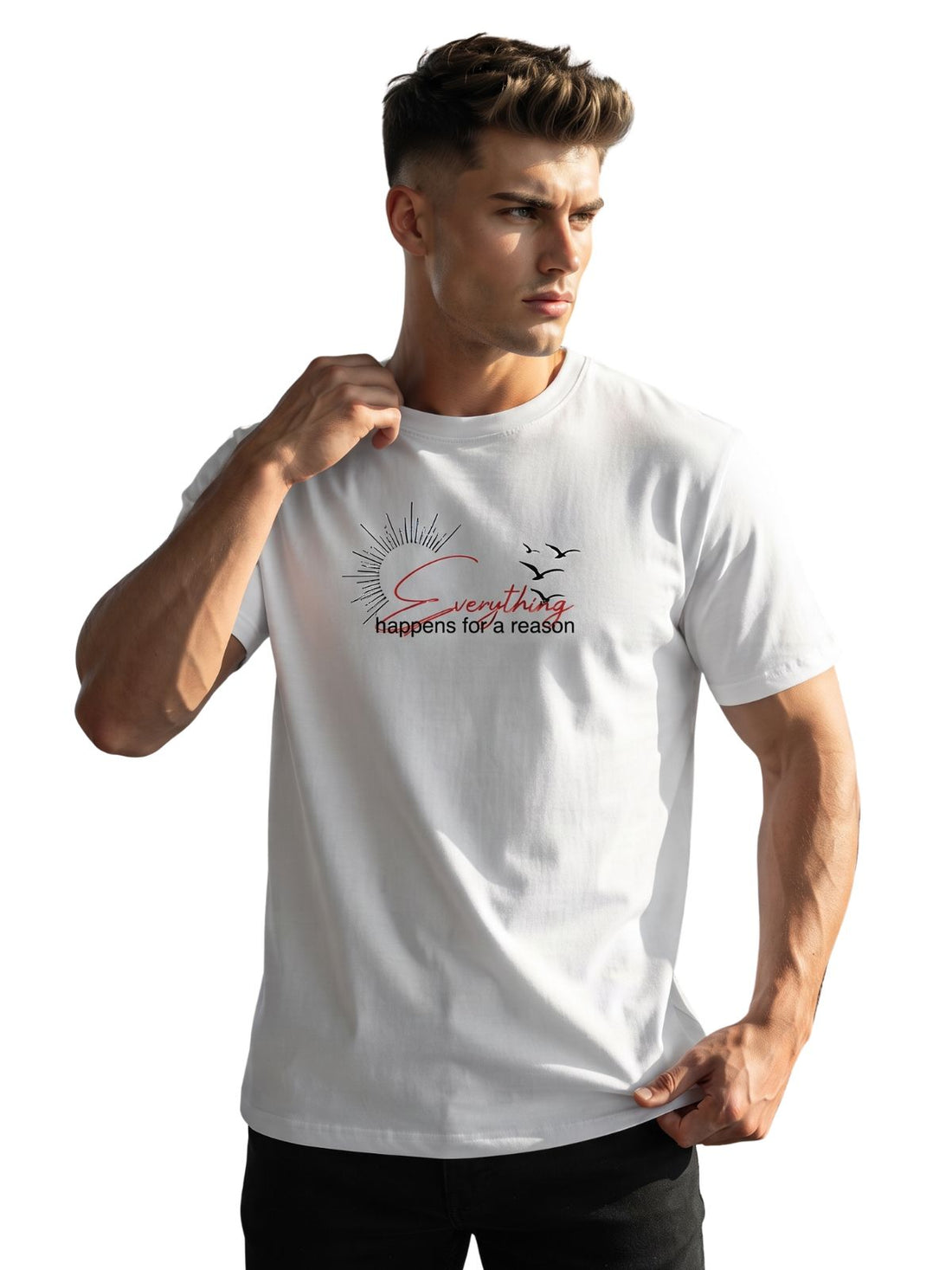 Dunbond Label "Everything Happens For A Reason" Bio-Washed T-Shirt