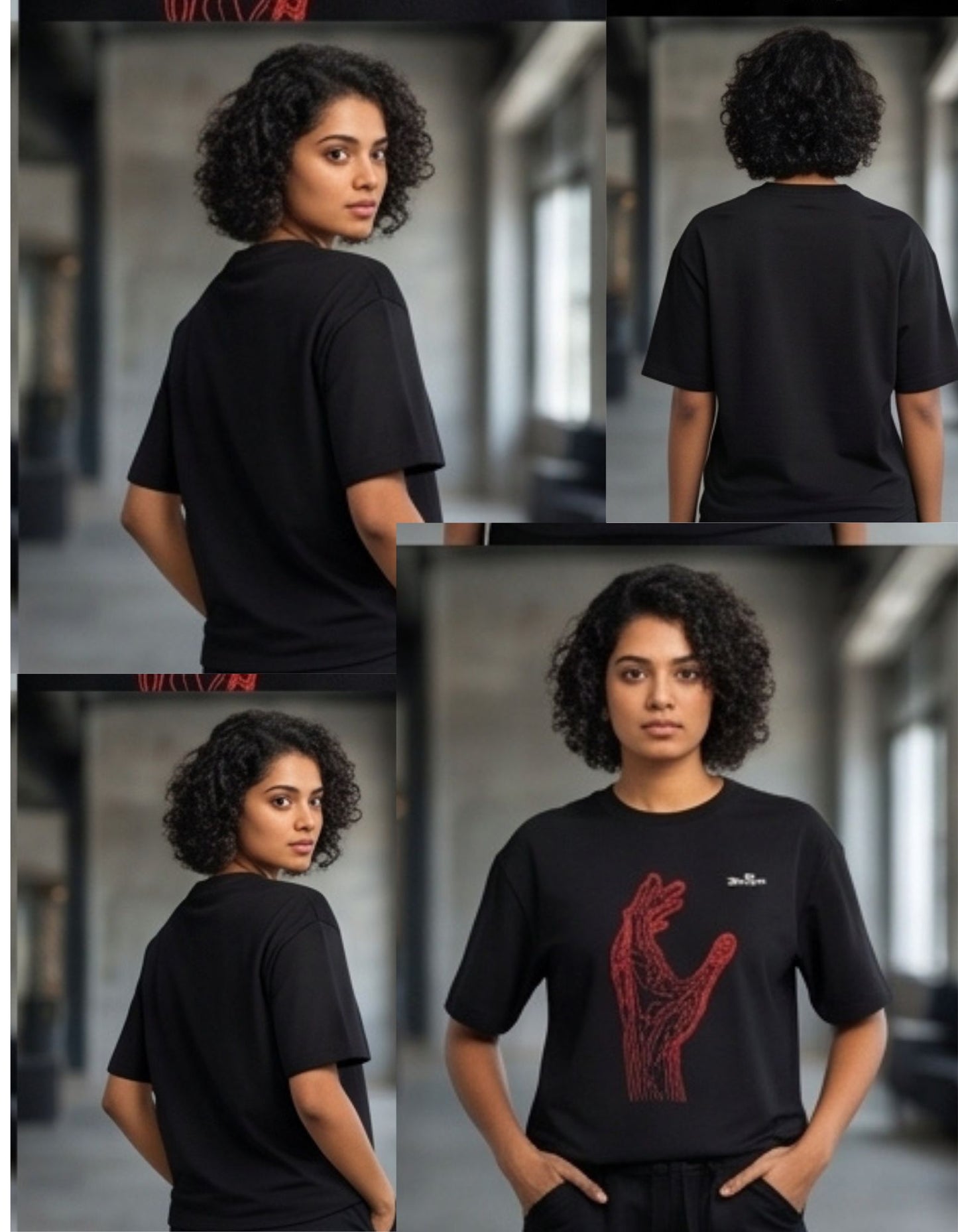 Dunbond label White Oversize T-Shirt// Front hand graphic