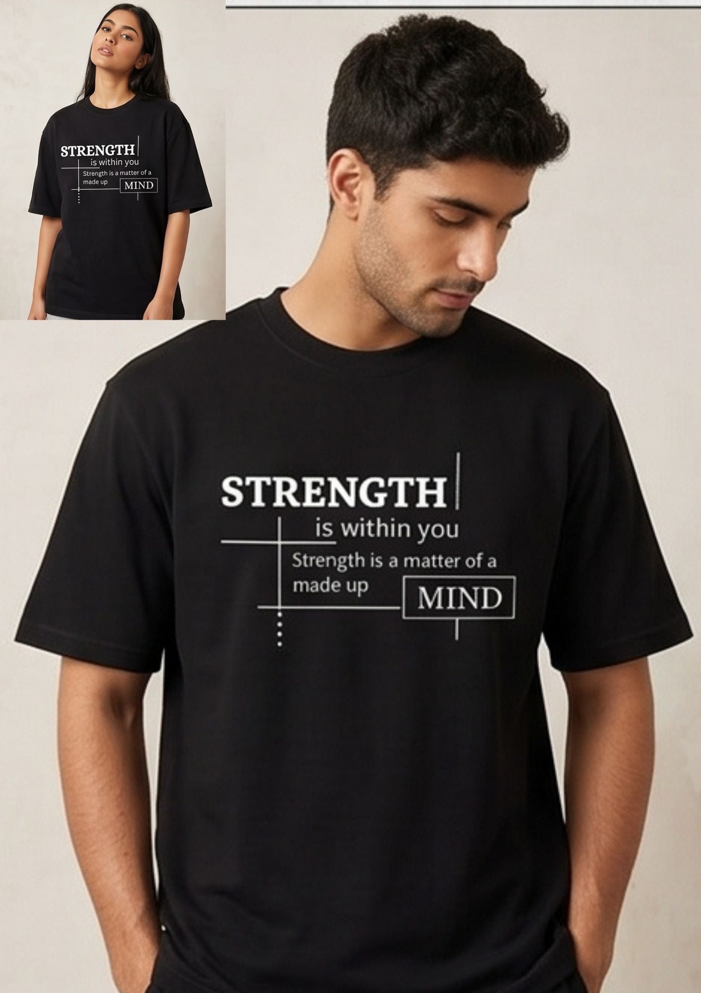 Dunbond label Oversize T-Shirt // STRENGTH