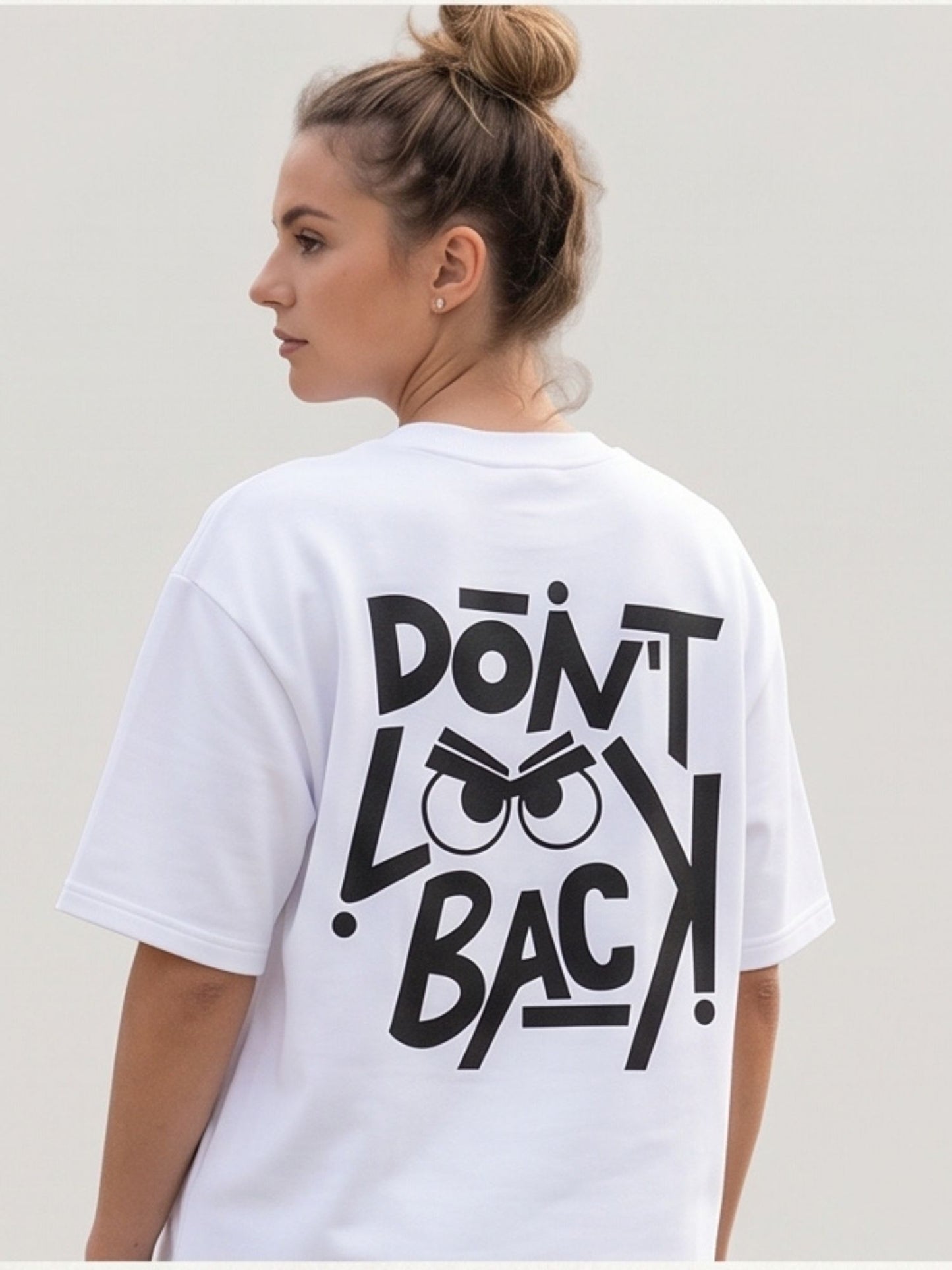 Dunbond label Oversize Colour printed T-Shirt // Dont Look Back