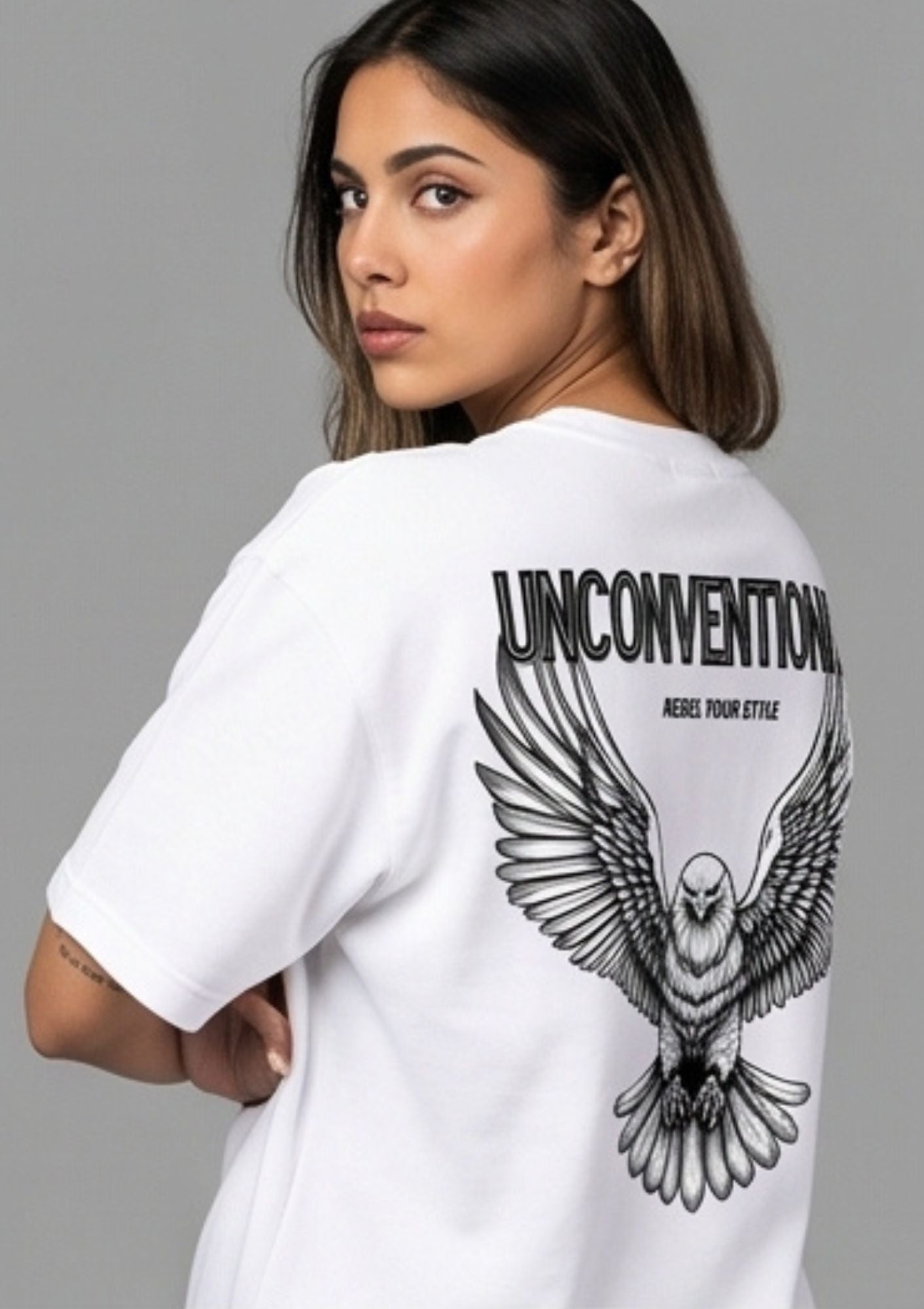 Dunbond label Black and white Oversize T-Shirt// inconventional