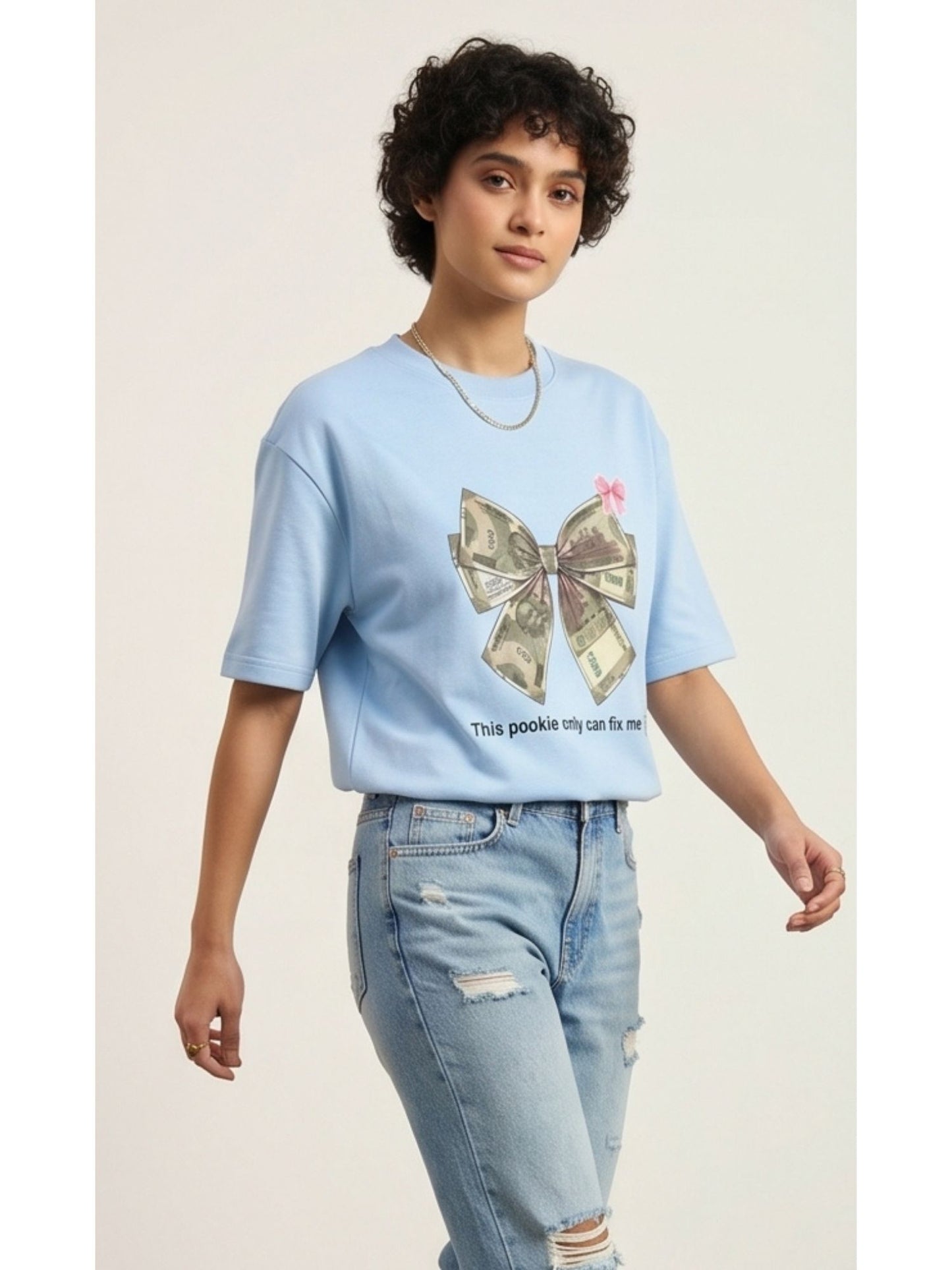 The "Money Bow" Oversized Heavyweight Tee