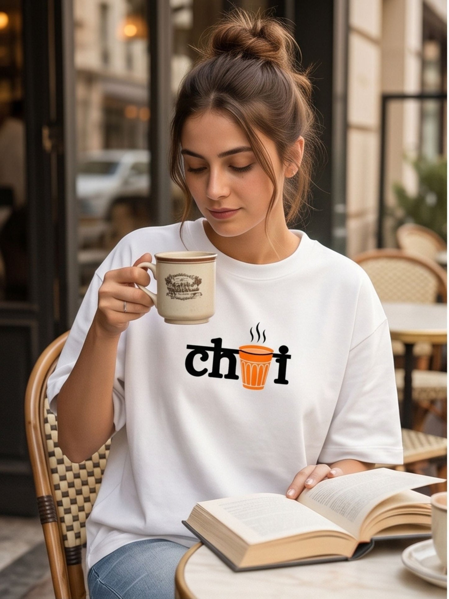 The "Chai Break" Oversized Heavyweight Tee