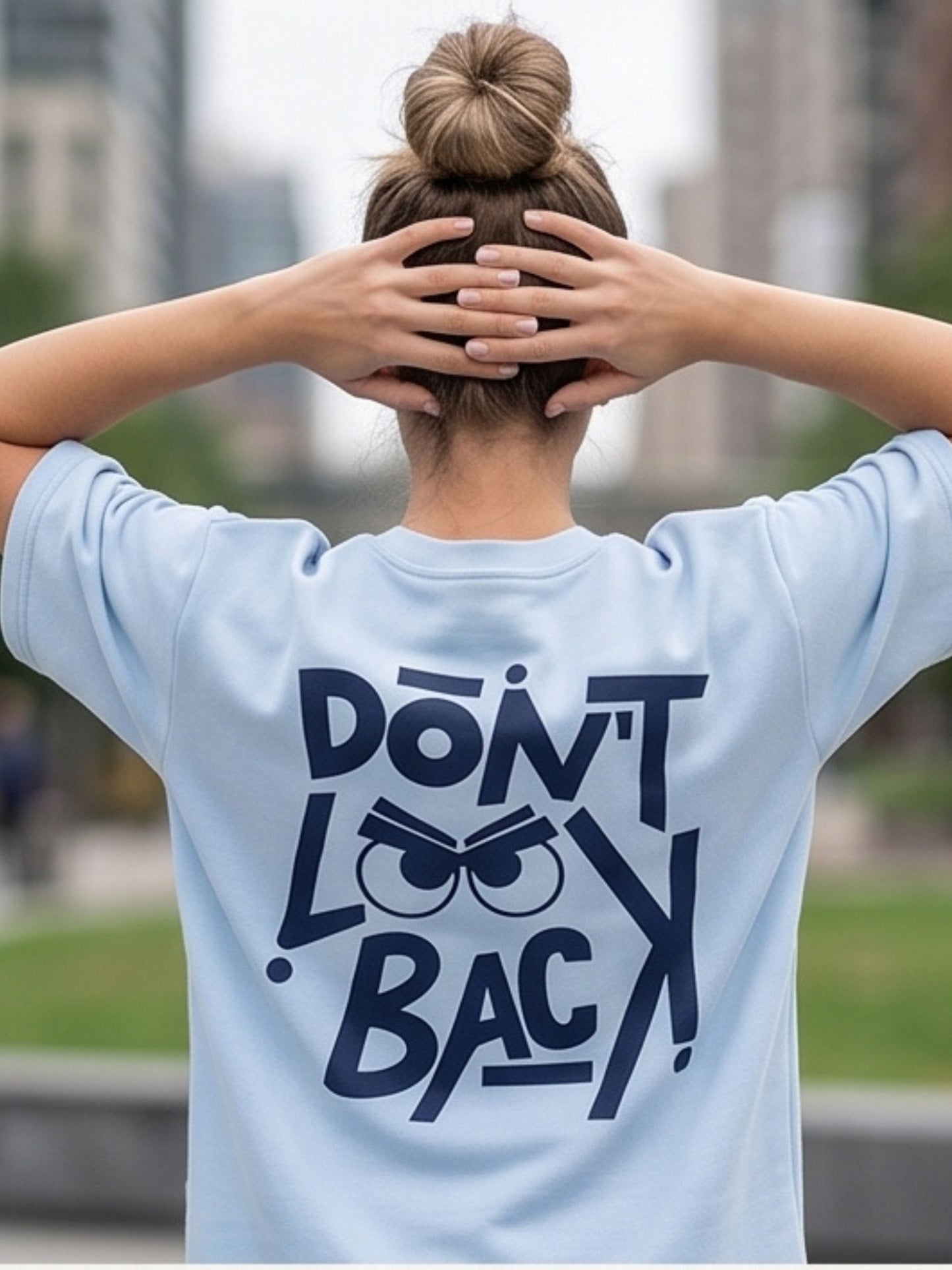 Dunbond label Oversize Colour printed T-Shirt // Dont Look Back