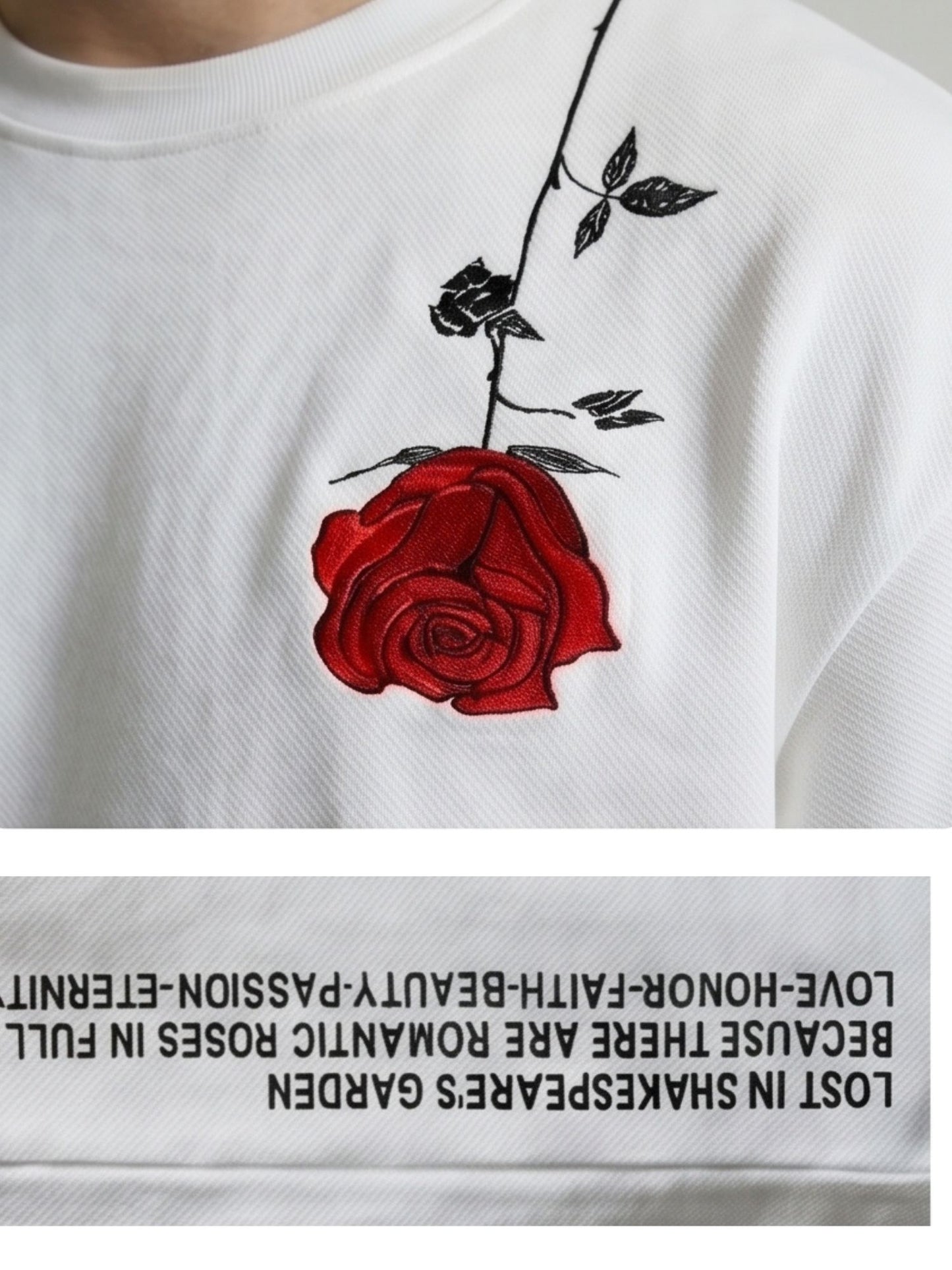 Dunbond label Oversize Shakespares Garden Typography and graphic T-Shirt