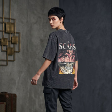 Scars & Strength Oversized Acid Wash T-Shirt