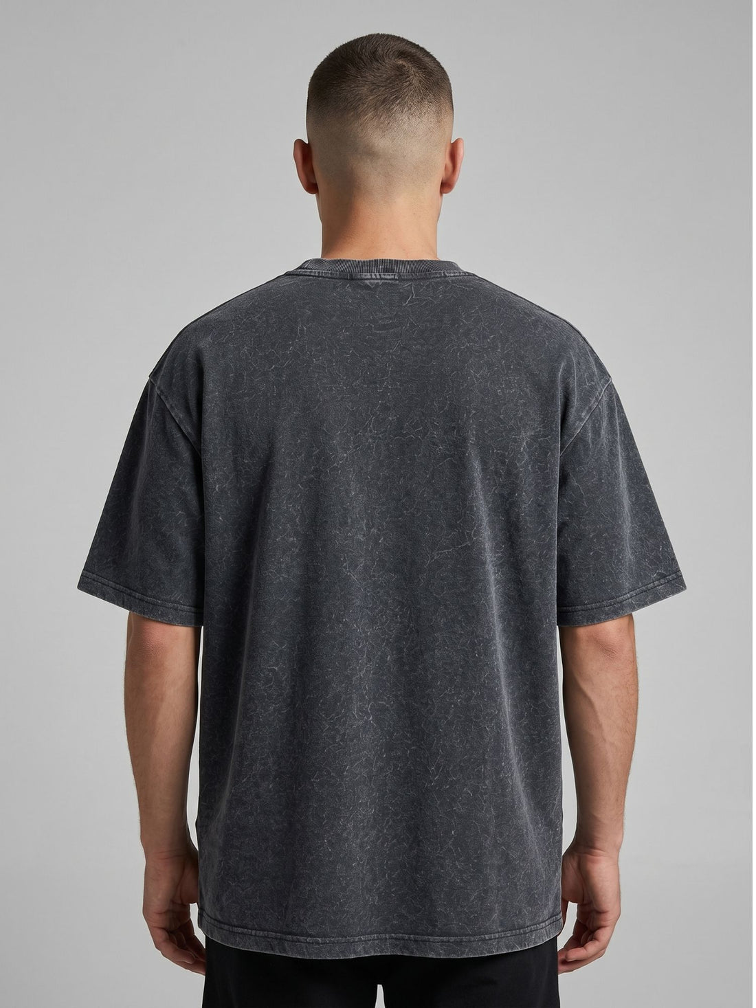 Unrestricted Acid Wash Oversized T-Shirt – Black