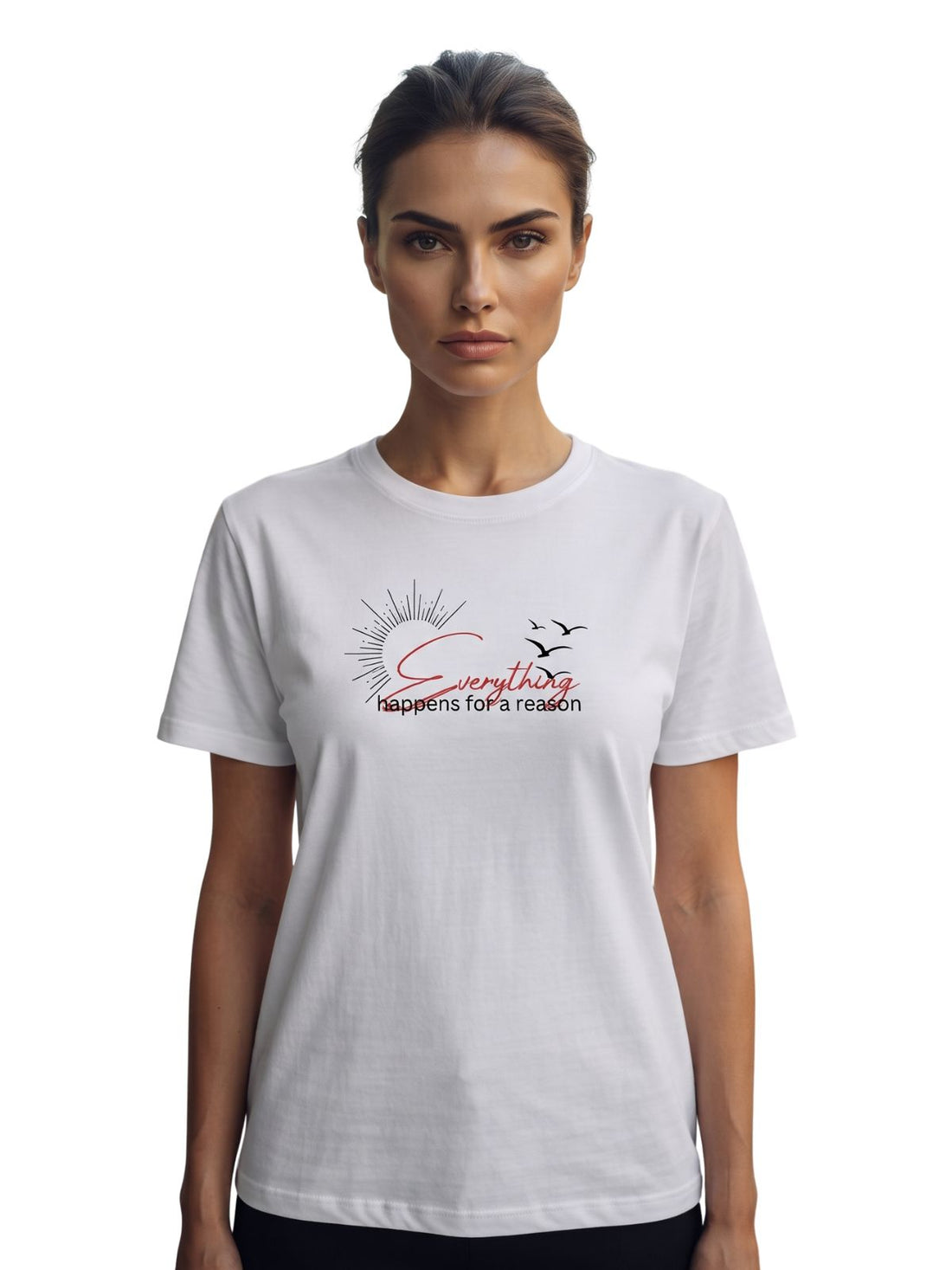 Dunbond Label "Everything Happens For A Reason" Bio-Washed T-Shirt for Women
