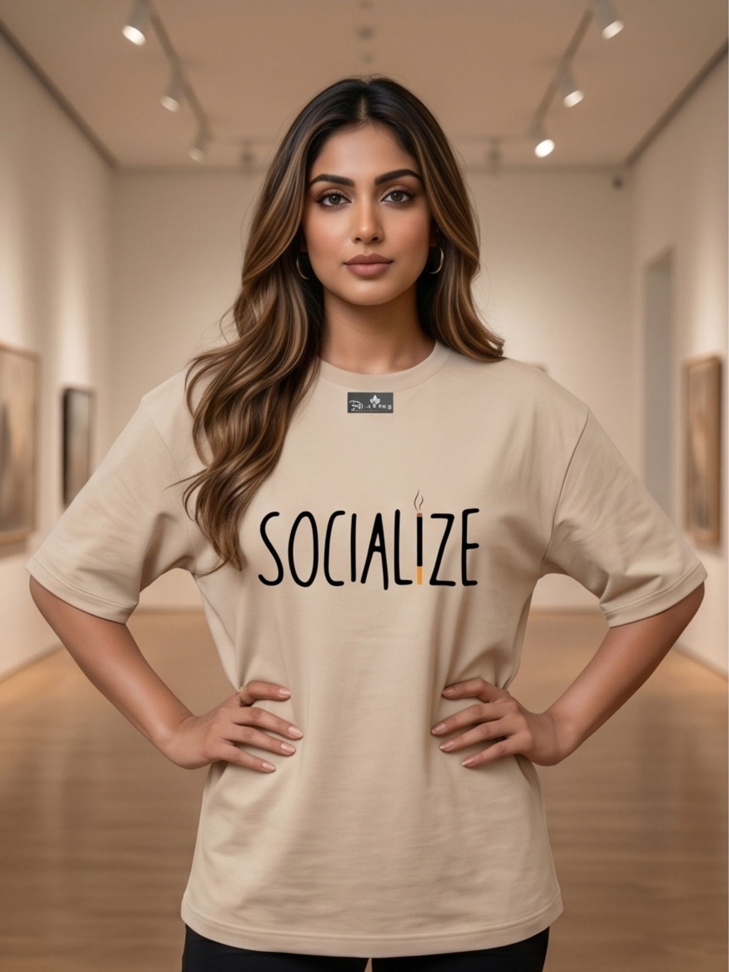 The "Socialize" Oversized Heavyweight Tee
