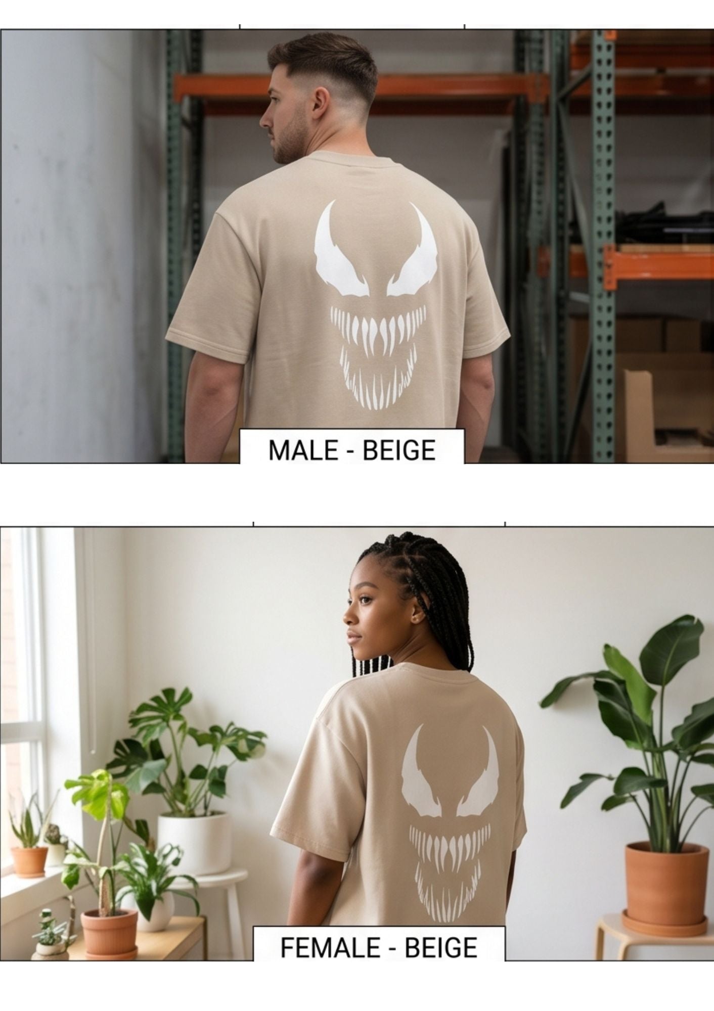 Dunbond label Black Oversize T-Shirt//Venom head
