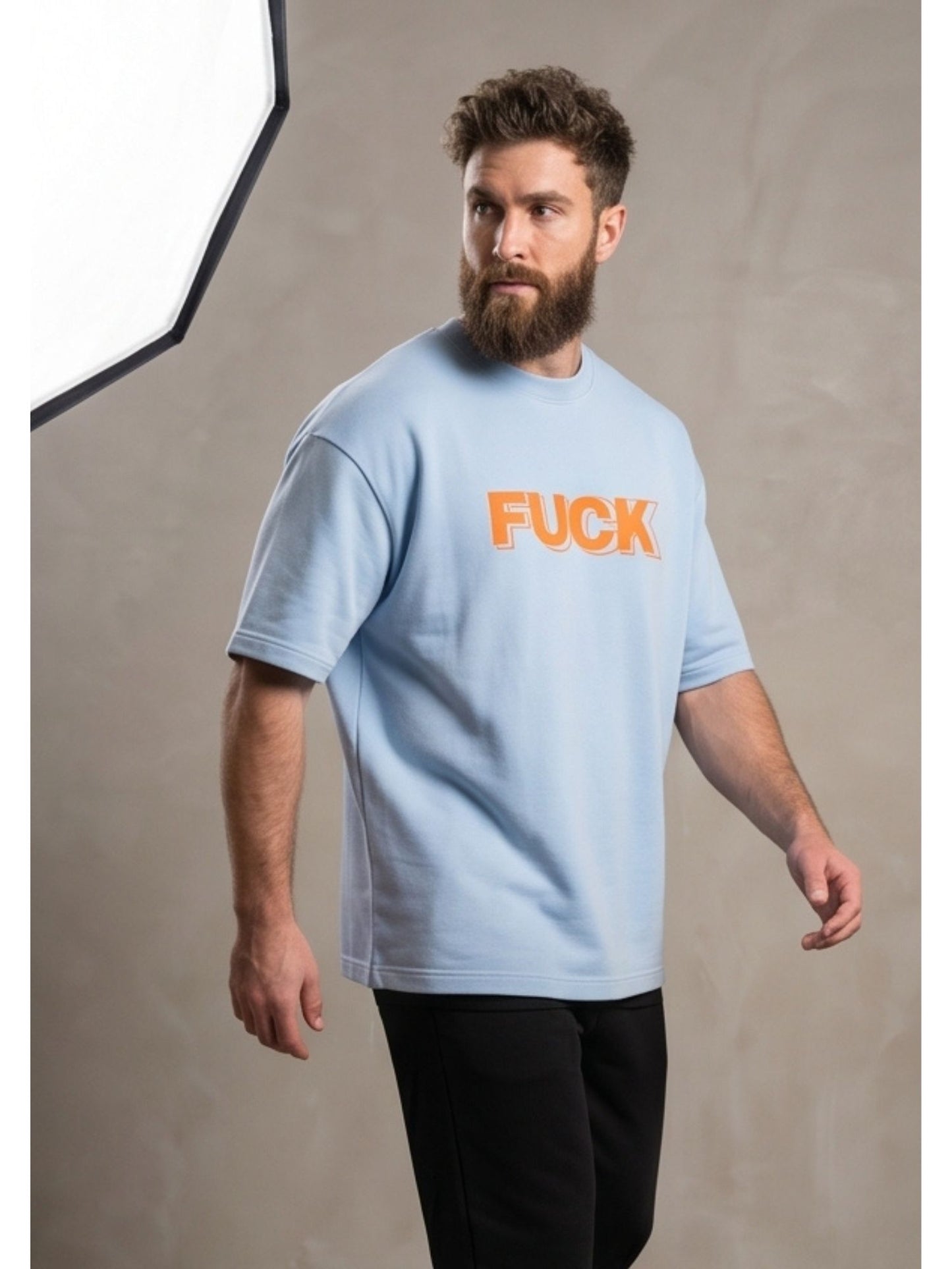 Dunbond label  Oversize T-Shirt // FUCK