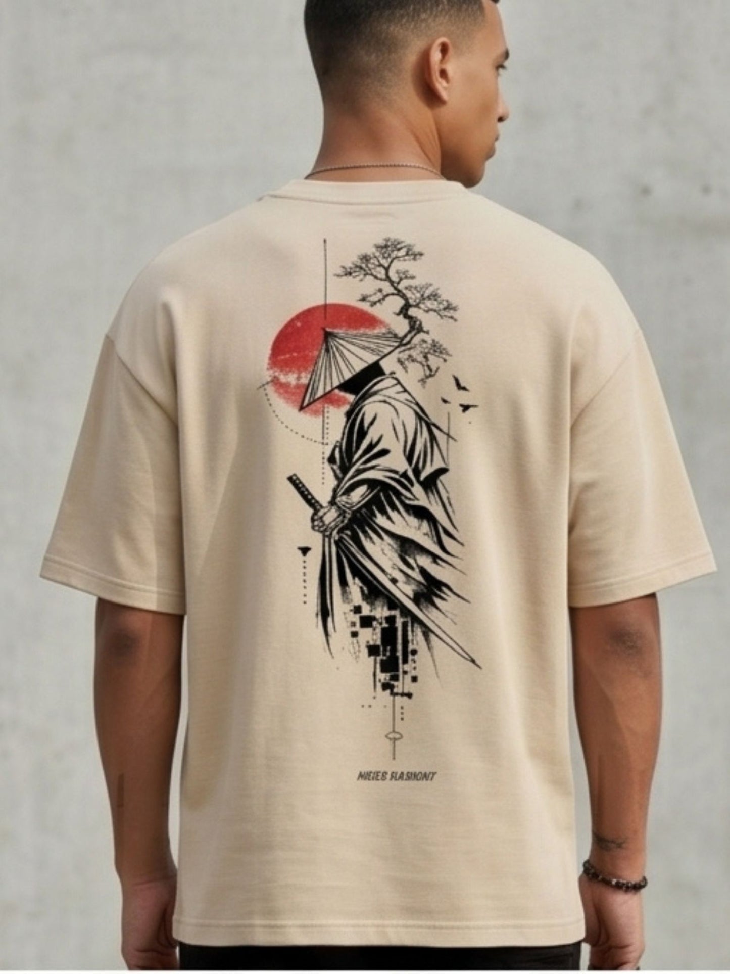 DUnbond label White Oversize T-Shirt Graphic Design