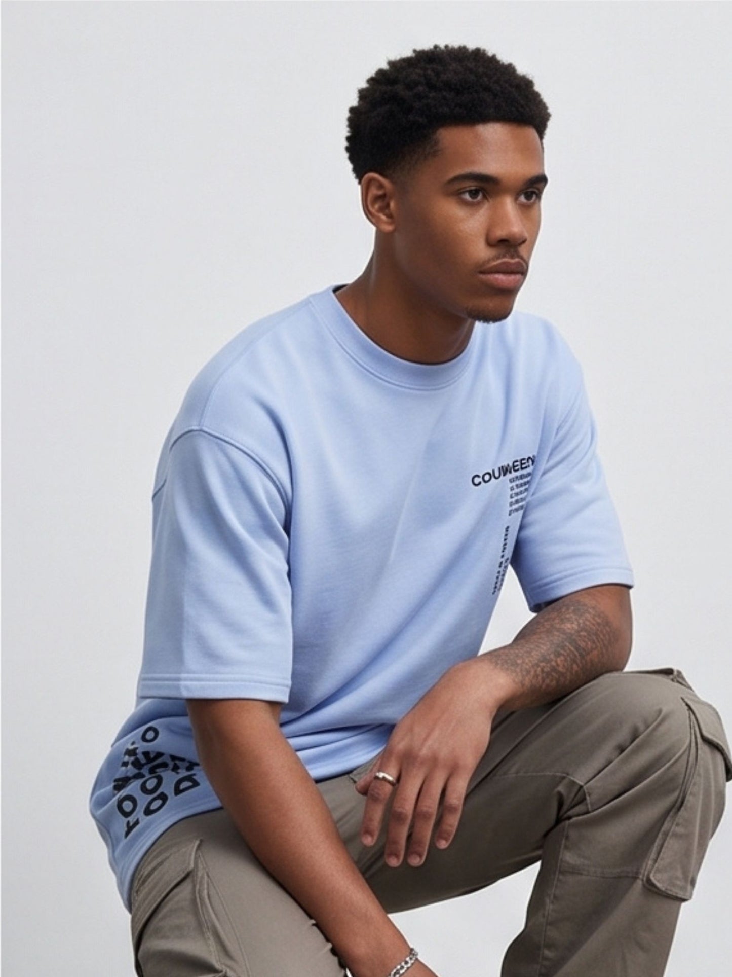 Dunbond label Oversized Colour Typography printed T-Shirt You Must belive