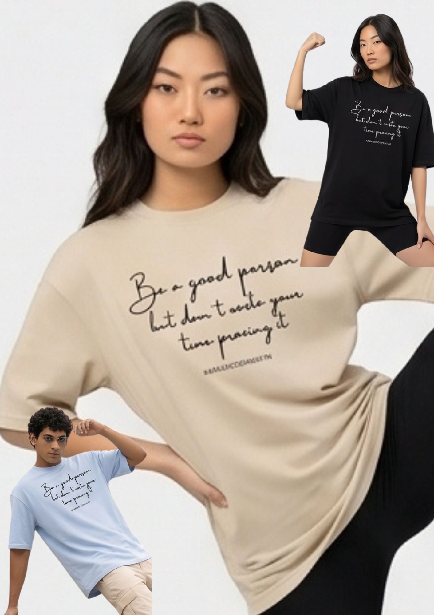 Dunbond labelOversize T-Shirt // BE A GOOD PERSON