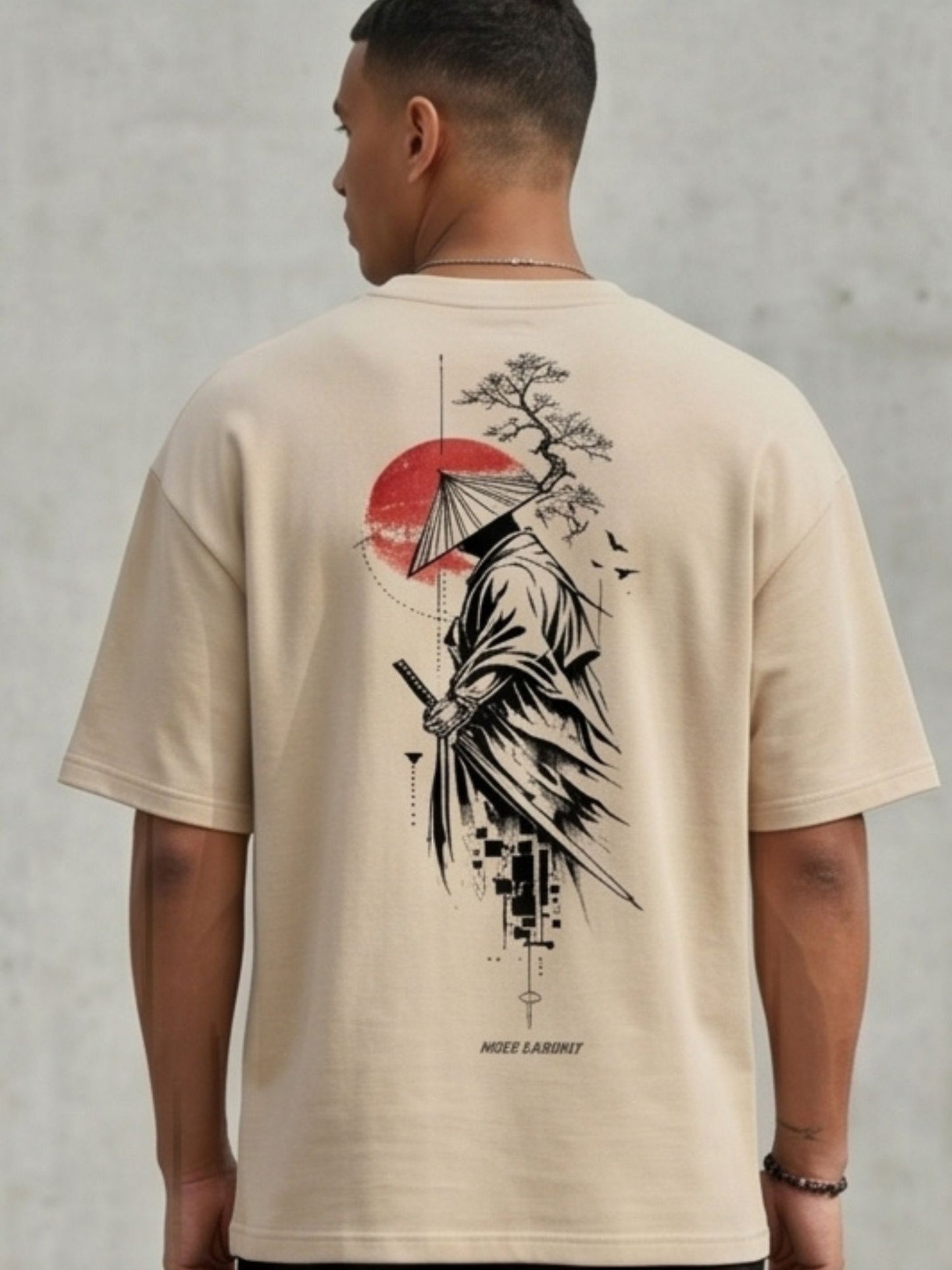 DUnbond label White Oversize T-Shirt Graphic Design
