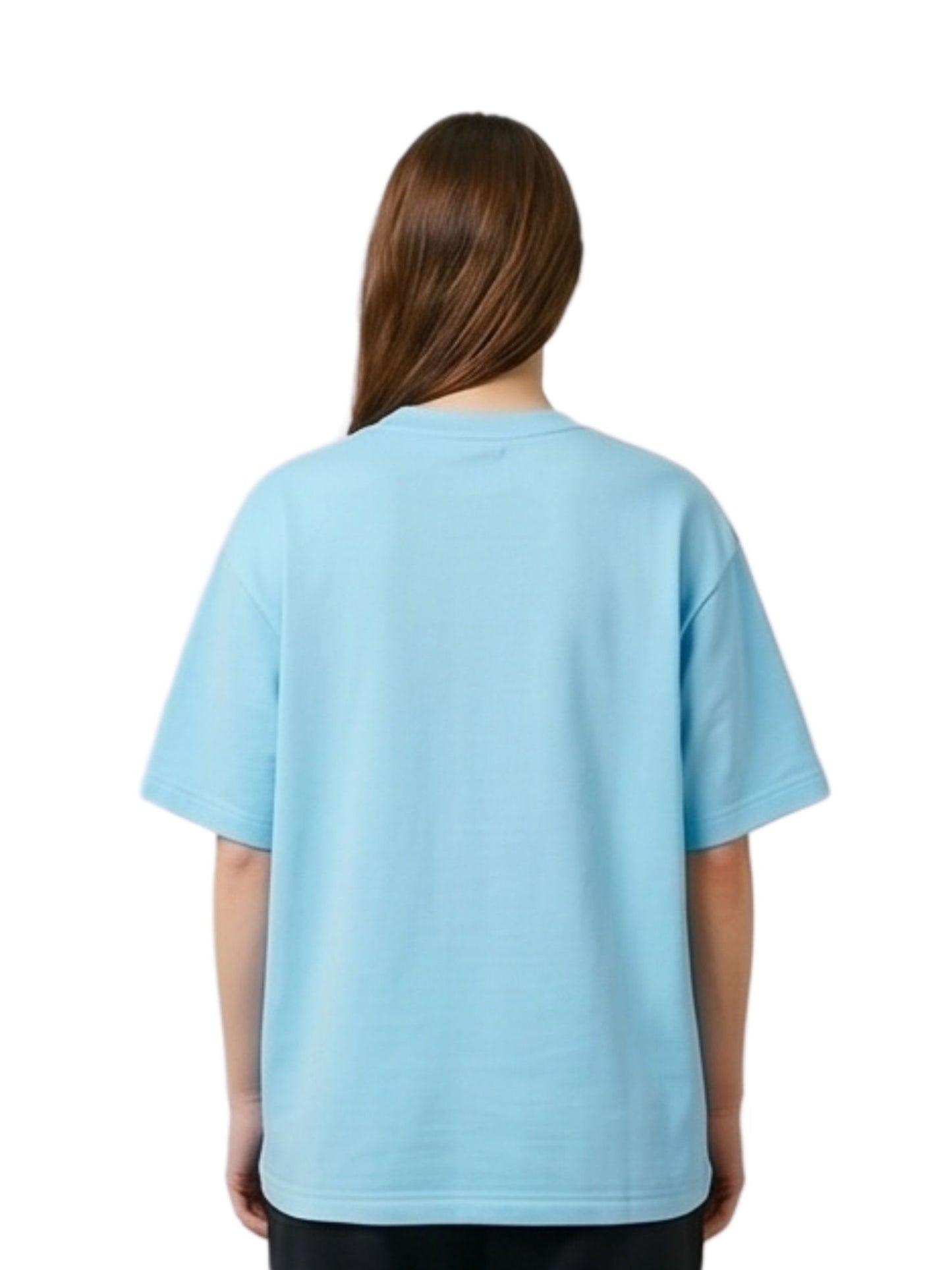 Dunbond label Beige and Pastel Blue T-Shirt// New // Solid plain