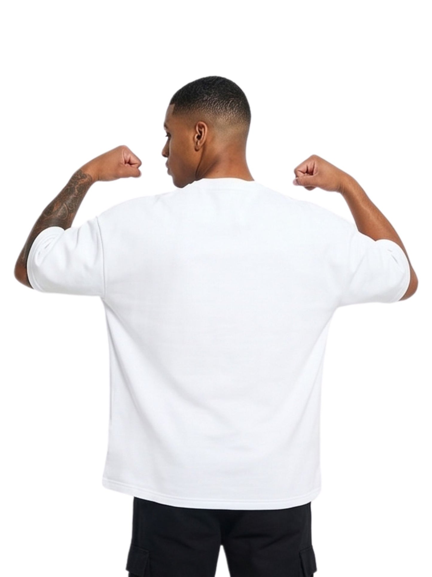 Dunbond label White OVersize T-Shirt Speed Kills Thrills