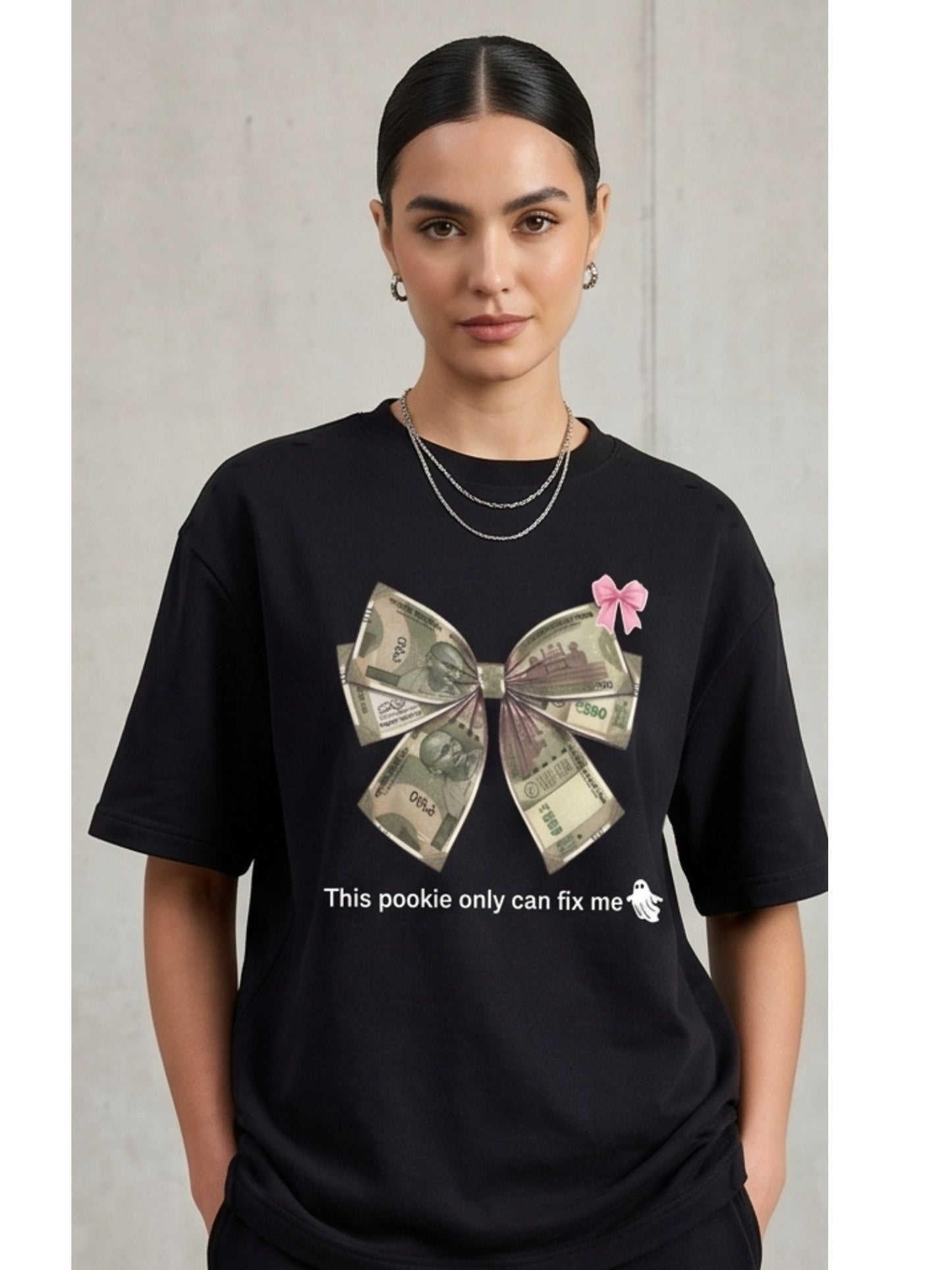 The "Money Bow" Oversized Heavyweight Tee