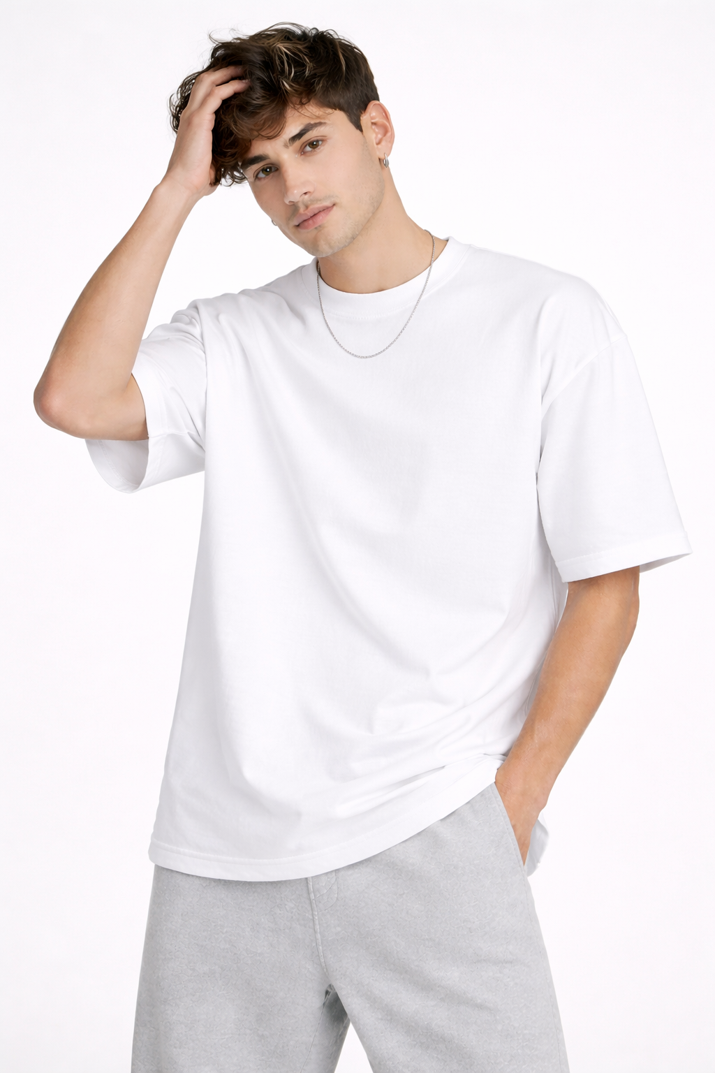 Dunbond label Black and white Oversize T-Shirt// Blance