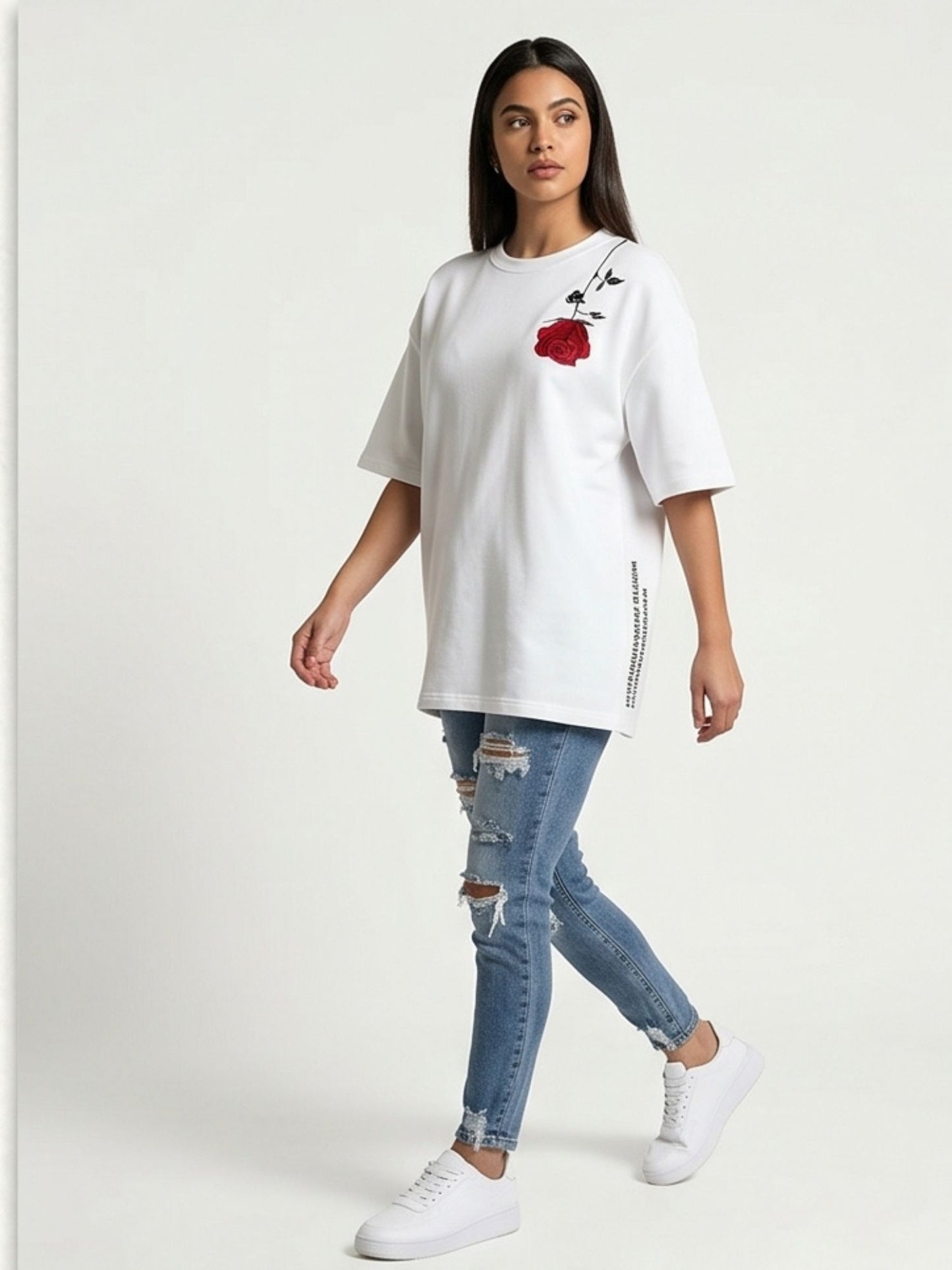 Dunbond label Oversize Shakespares Garden Typography and graphic T-Shirt