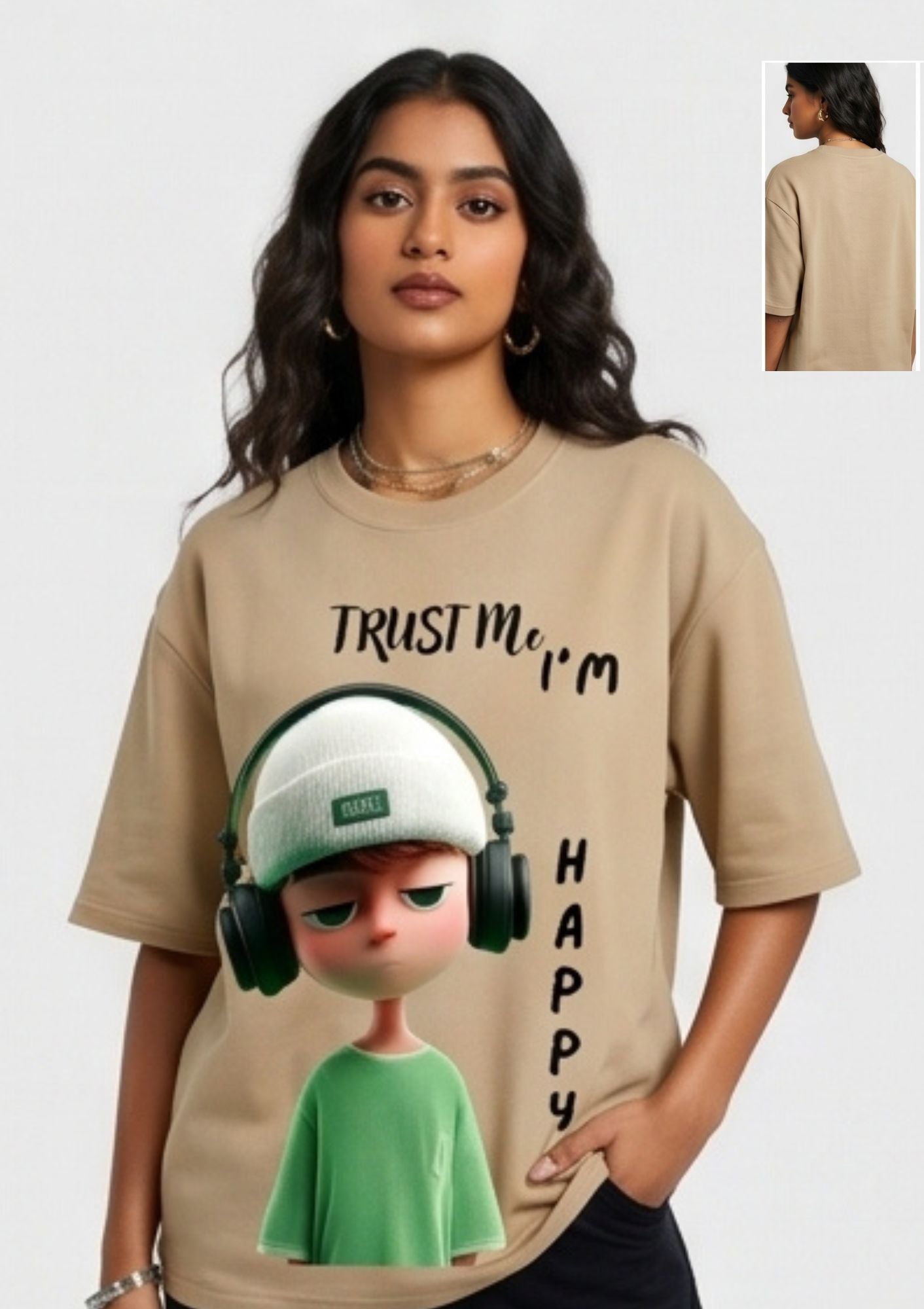 Dunbond label Black and White Oversize T-Shirt //Trust me I am happy