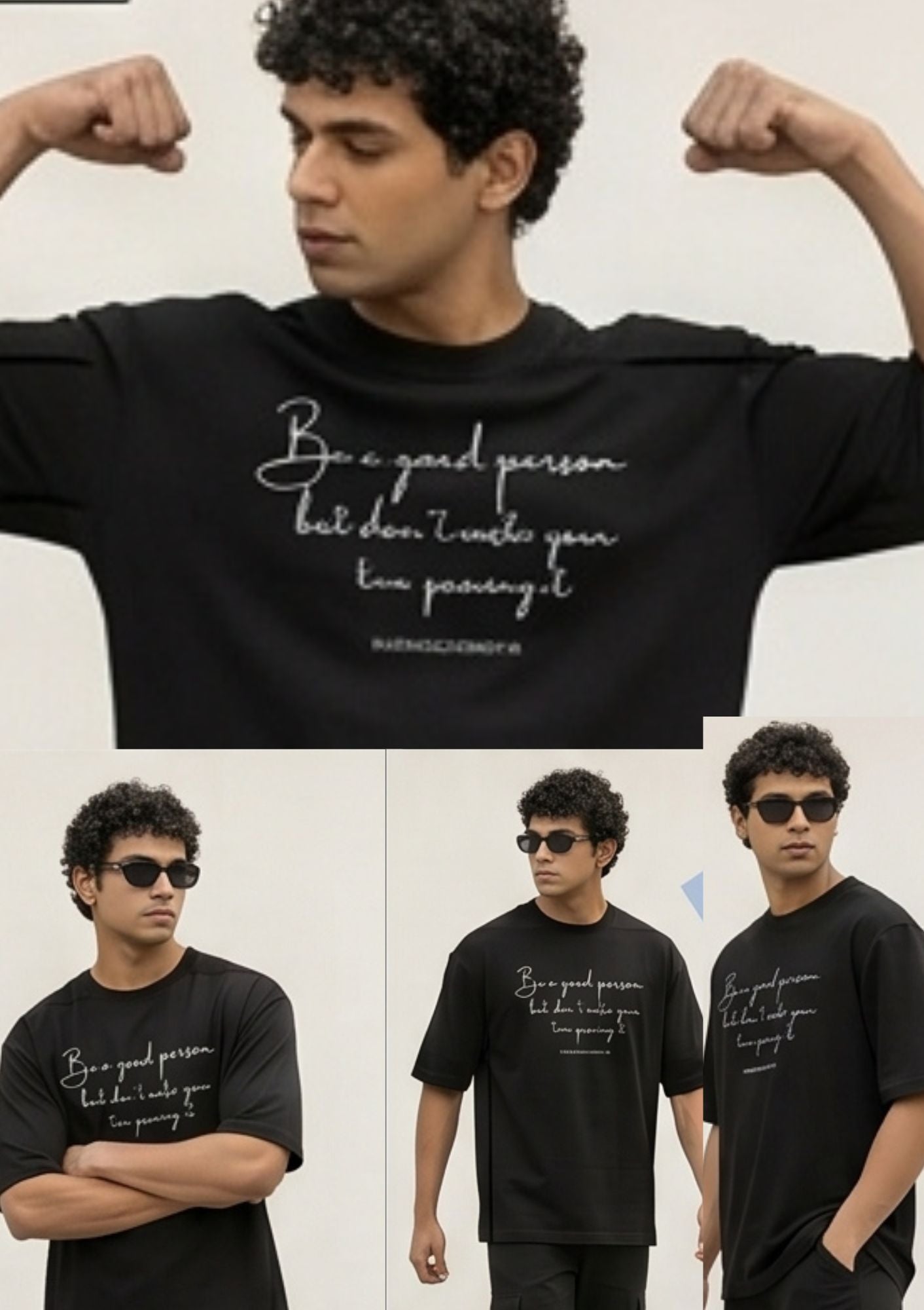 Dunbond labelOversize T-Shirt // BE A GOOD PERSON