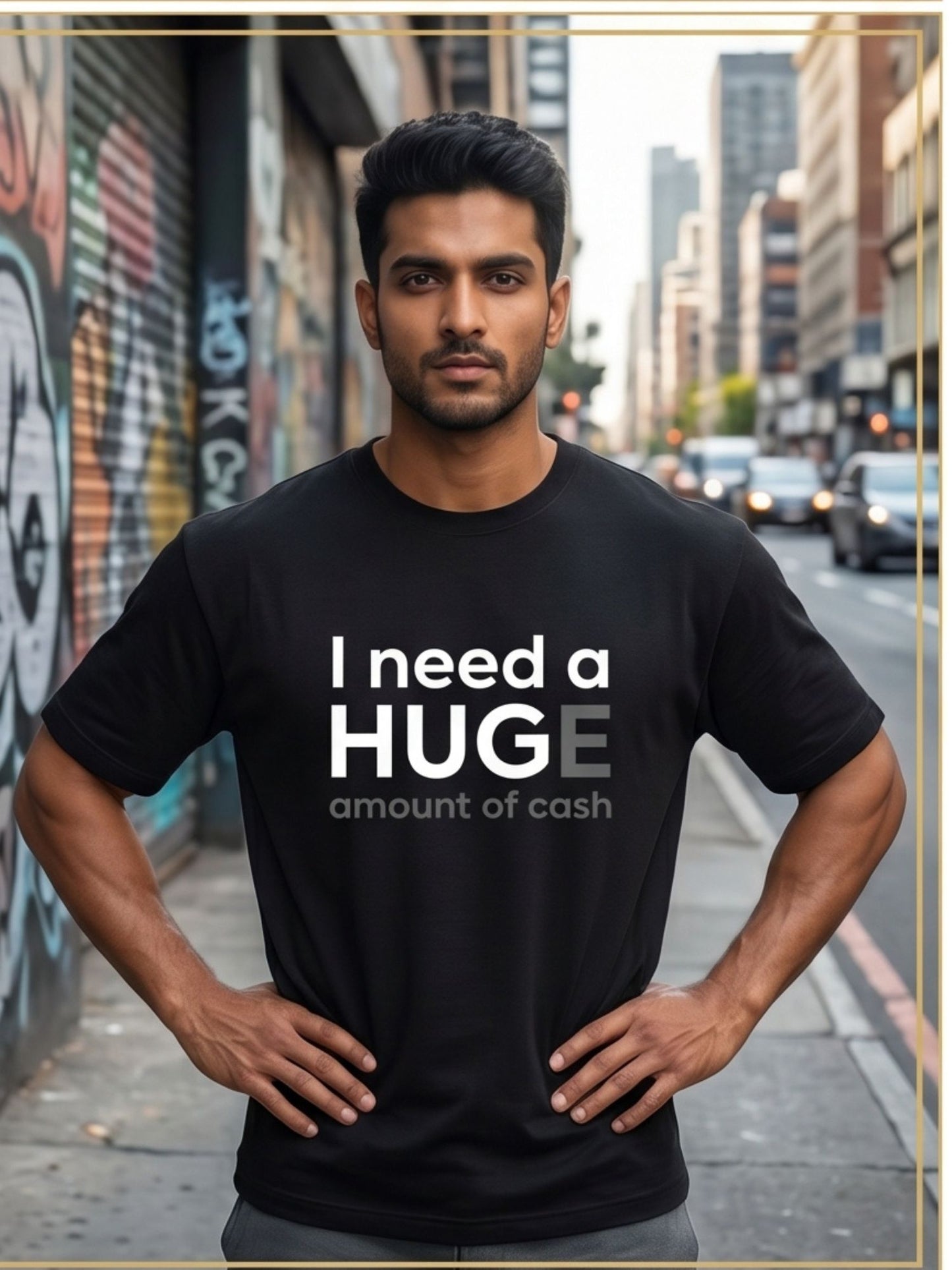 The "Huge Cash" Oversized Heavyweight Tee