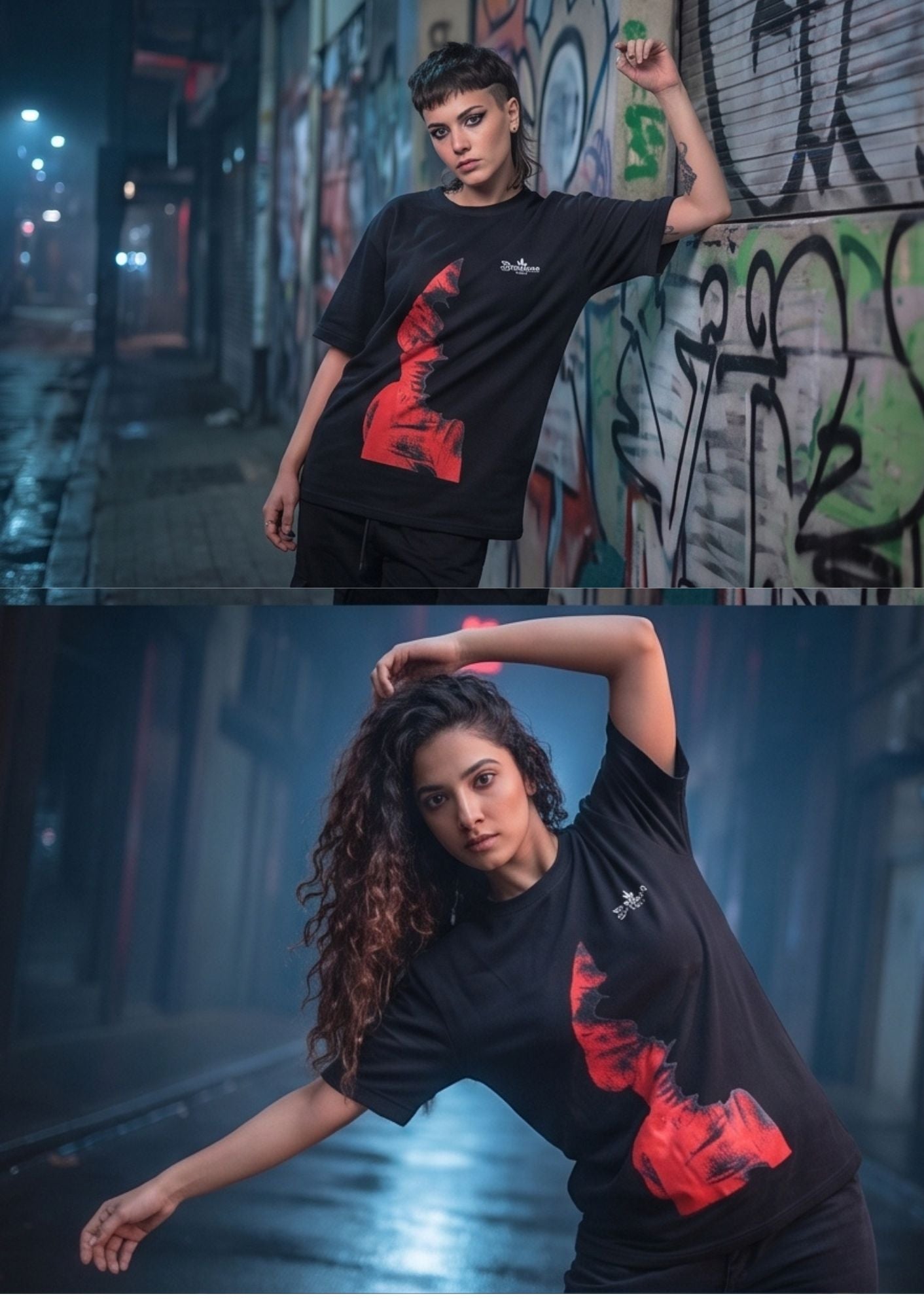 Dunbond label Black OVERSIZED fit T-Shirt//graphic Design