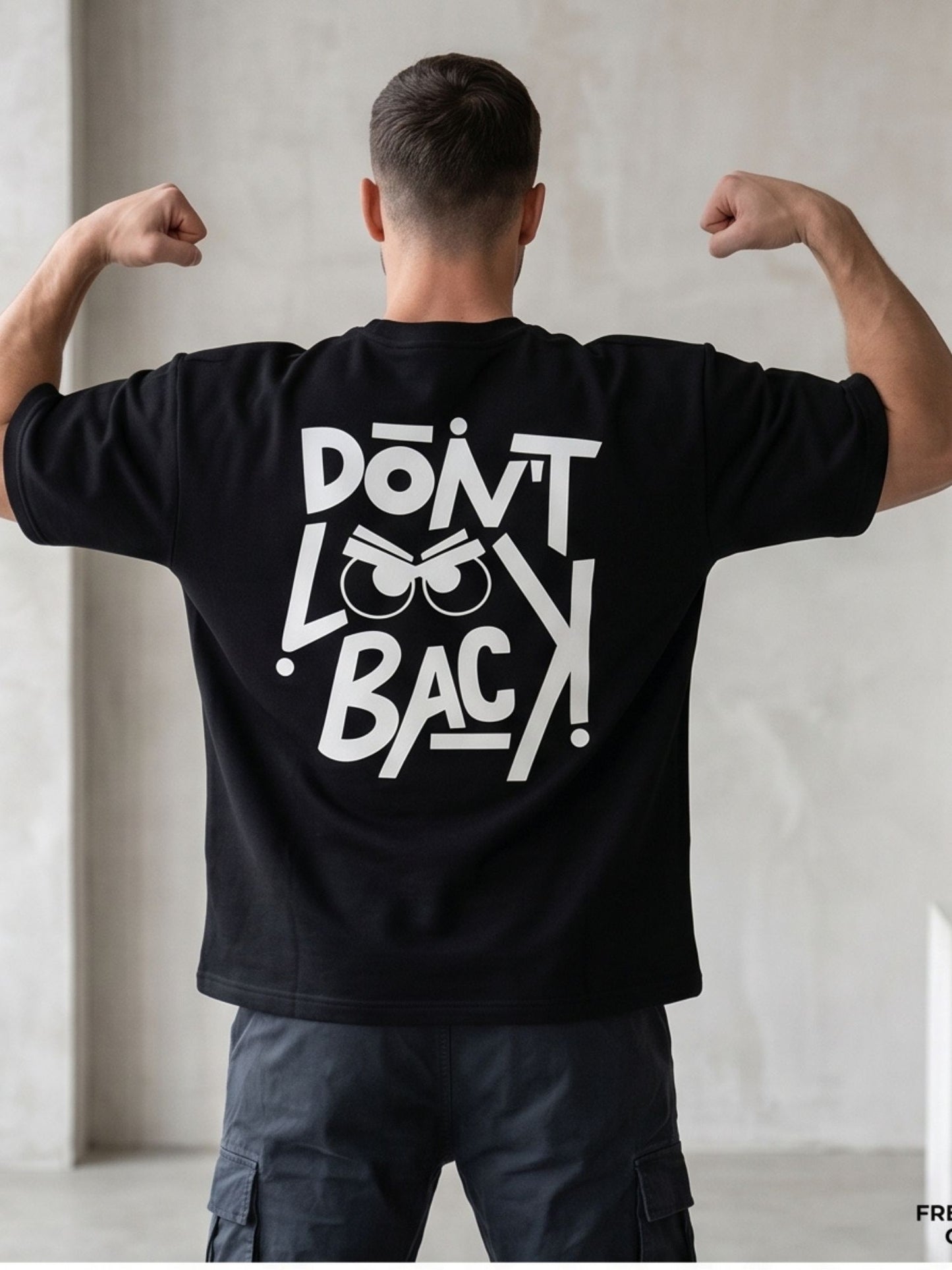 Dunbond label Oversize Colour printed T-Shirt // Dont Look Back