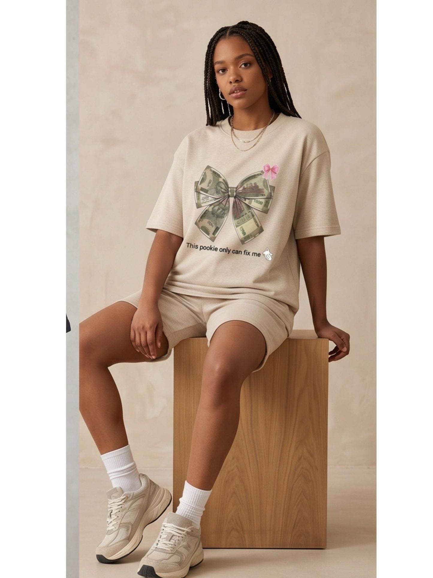 The "Money Bow" Oversized Heavyweight Tee