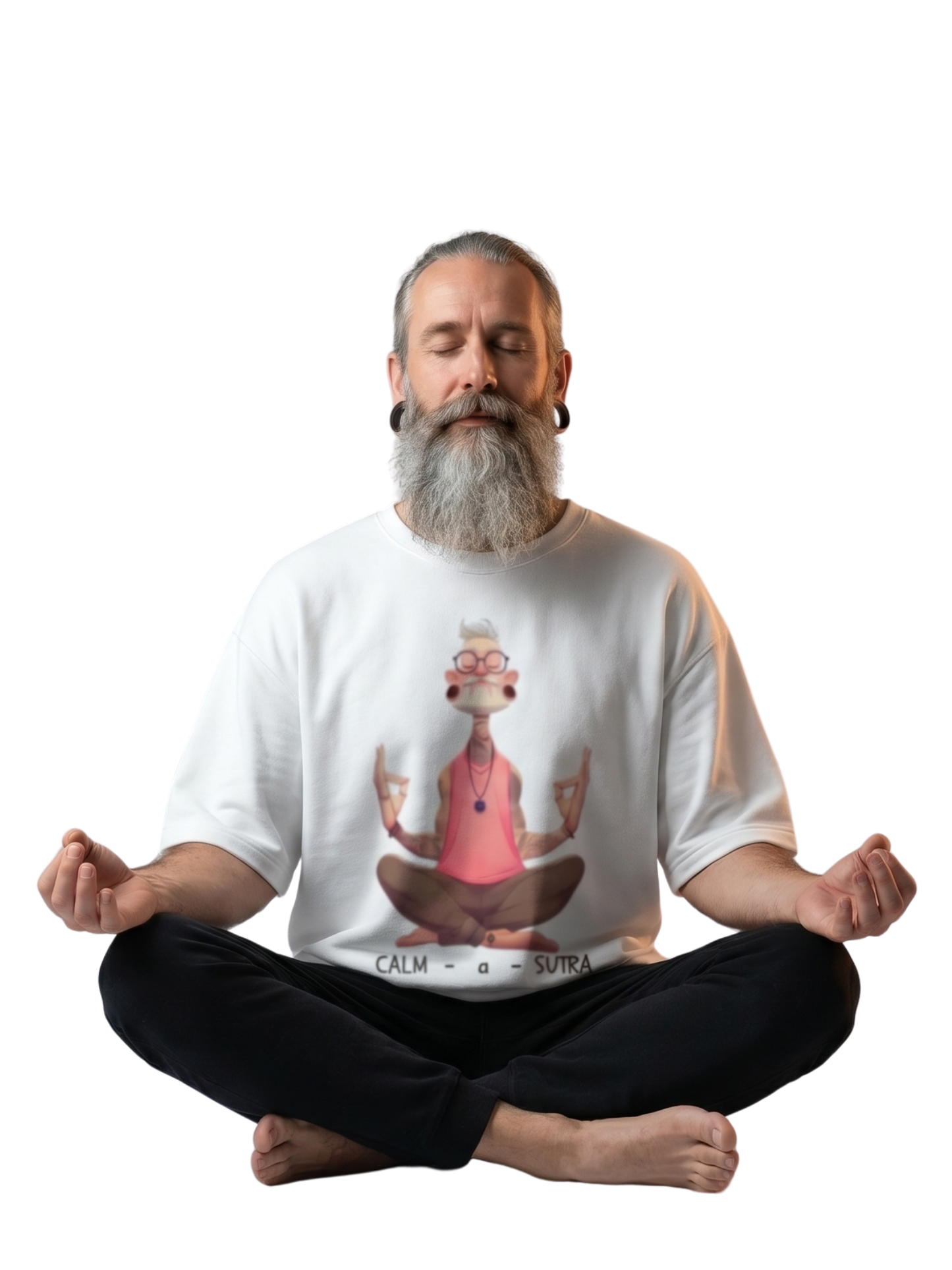 Dunbond label  White & Black calm-a-sutra an Oversized tee