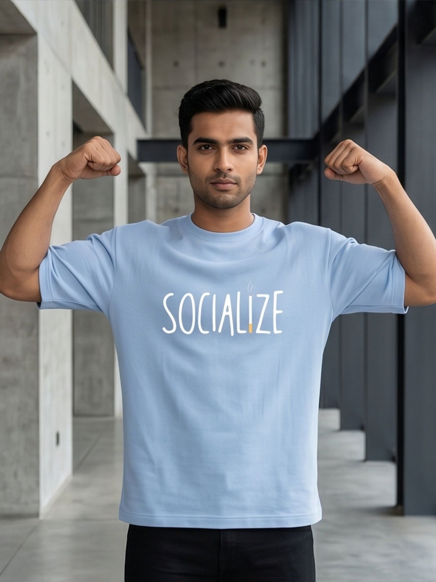 The "Socialize" Oversized Heavyweight Tee