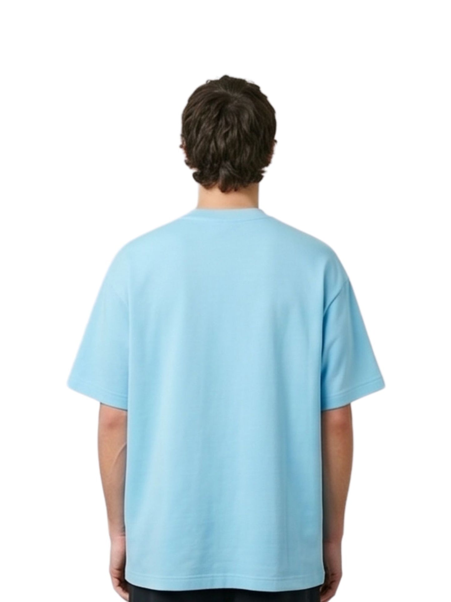 Dunbond label Beige and Pastel Blue T-Shirt// New // Solid plain