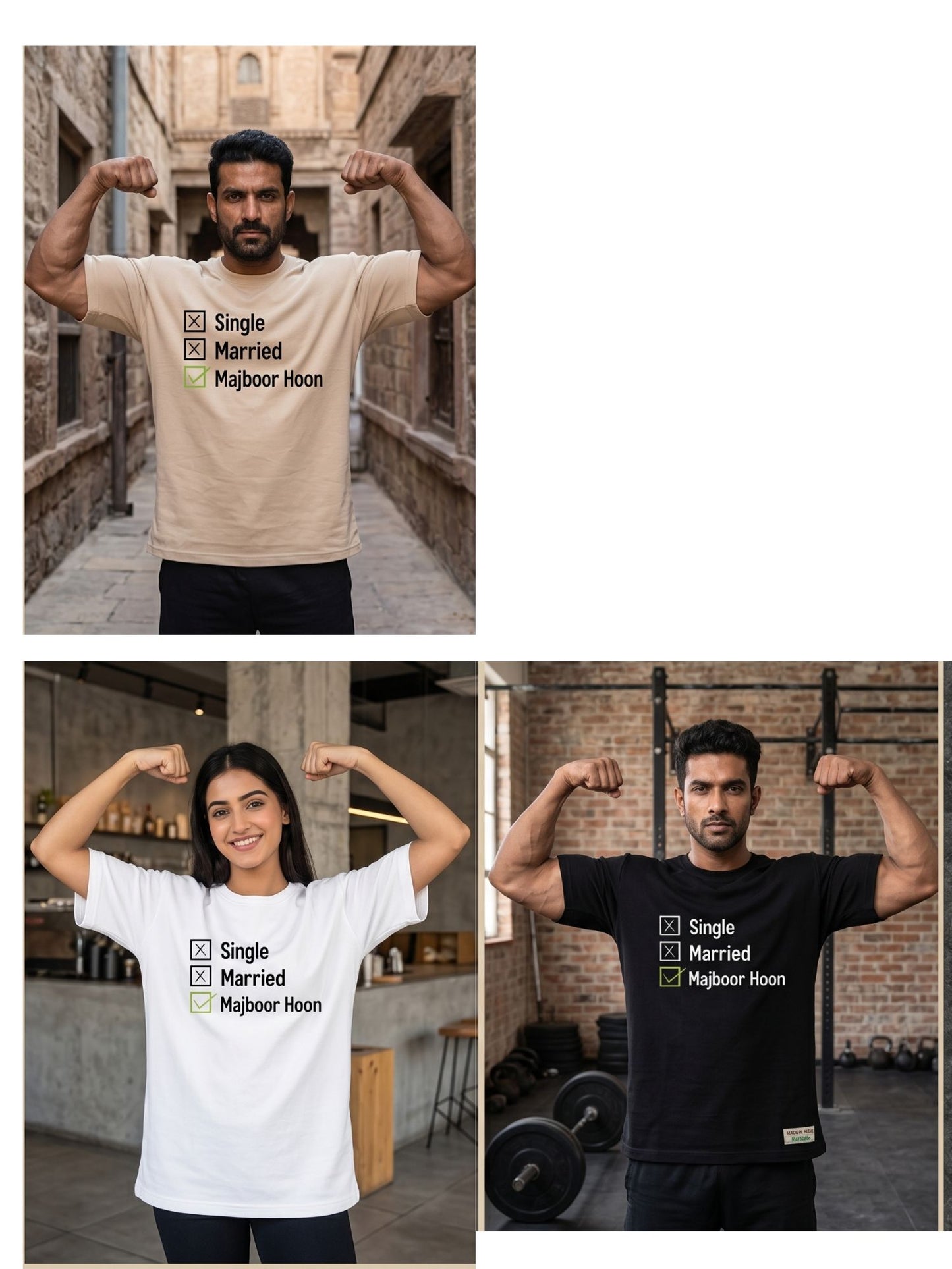 The "Majboor Hoon" Oversized Heavyweight Tee