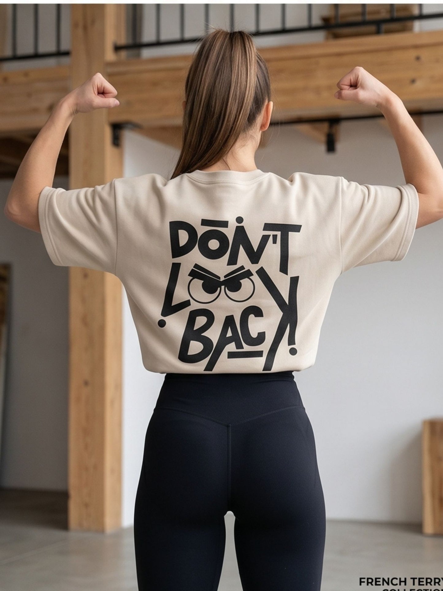 Dunbond label Oversize Colour printed T-Shirt // Dont Look Back
