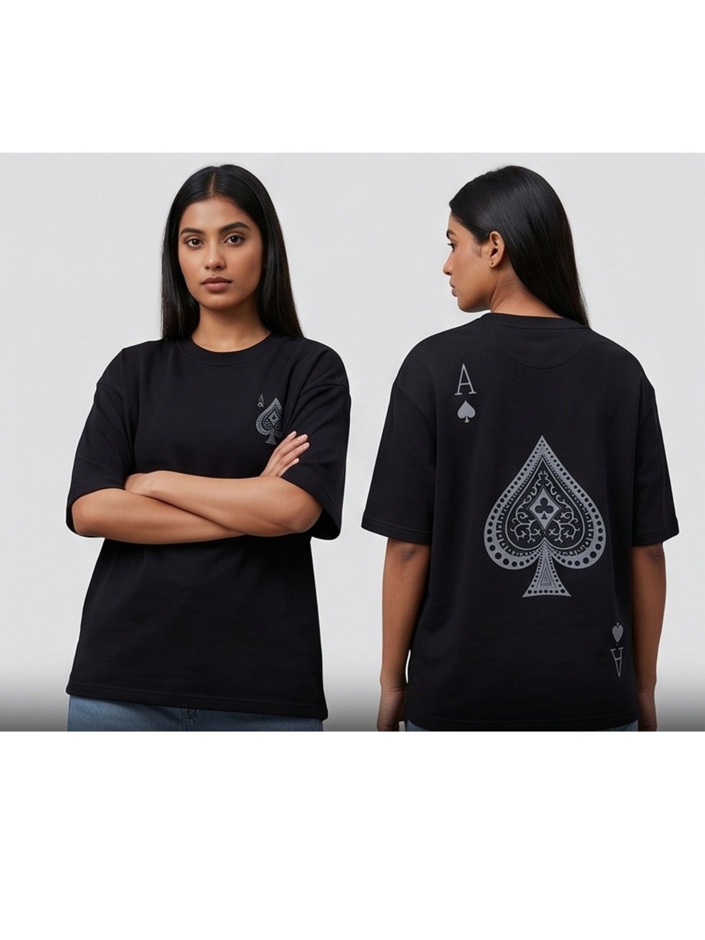 Dunbond label Oversized colour  Ikka printed T-Shirt