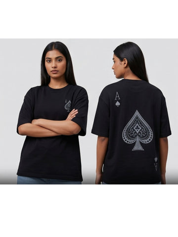 Oversized colour  Ikka printed T-Shirt