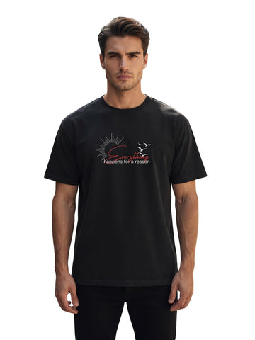 Dunbond Label "Everything Happens For A Reason" Bio-Washed T-Shirt
