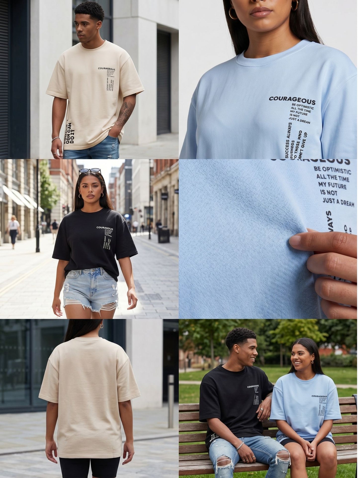 Dunbond label Oversized Colour Typography printed T-Shirt You Must belive