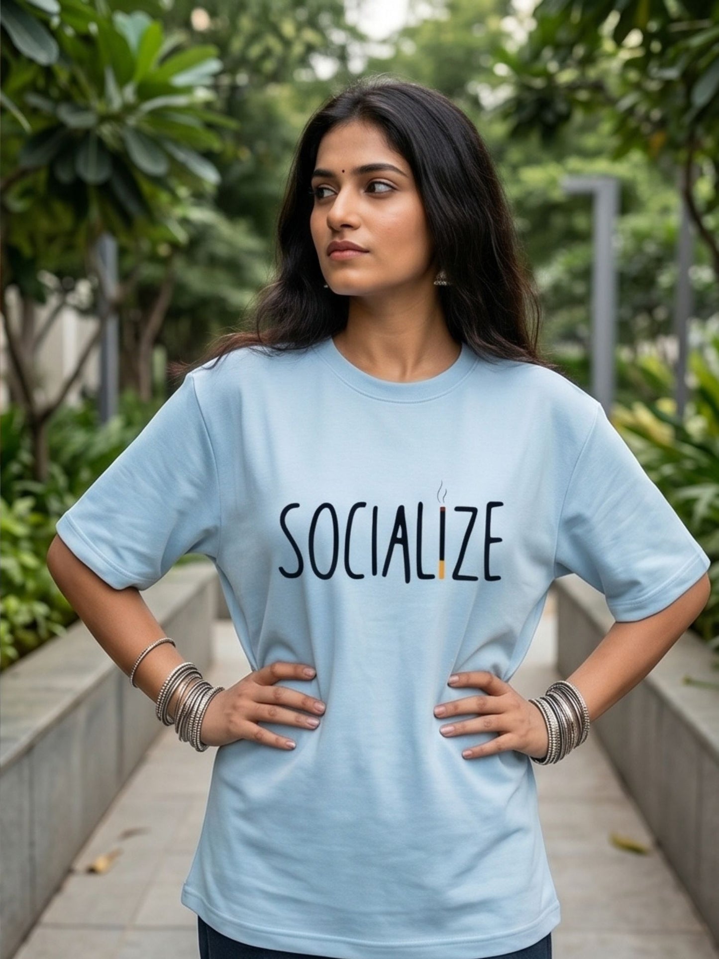 The "Socialize" Oversized Heavyweight Tee